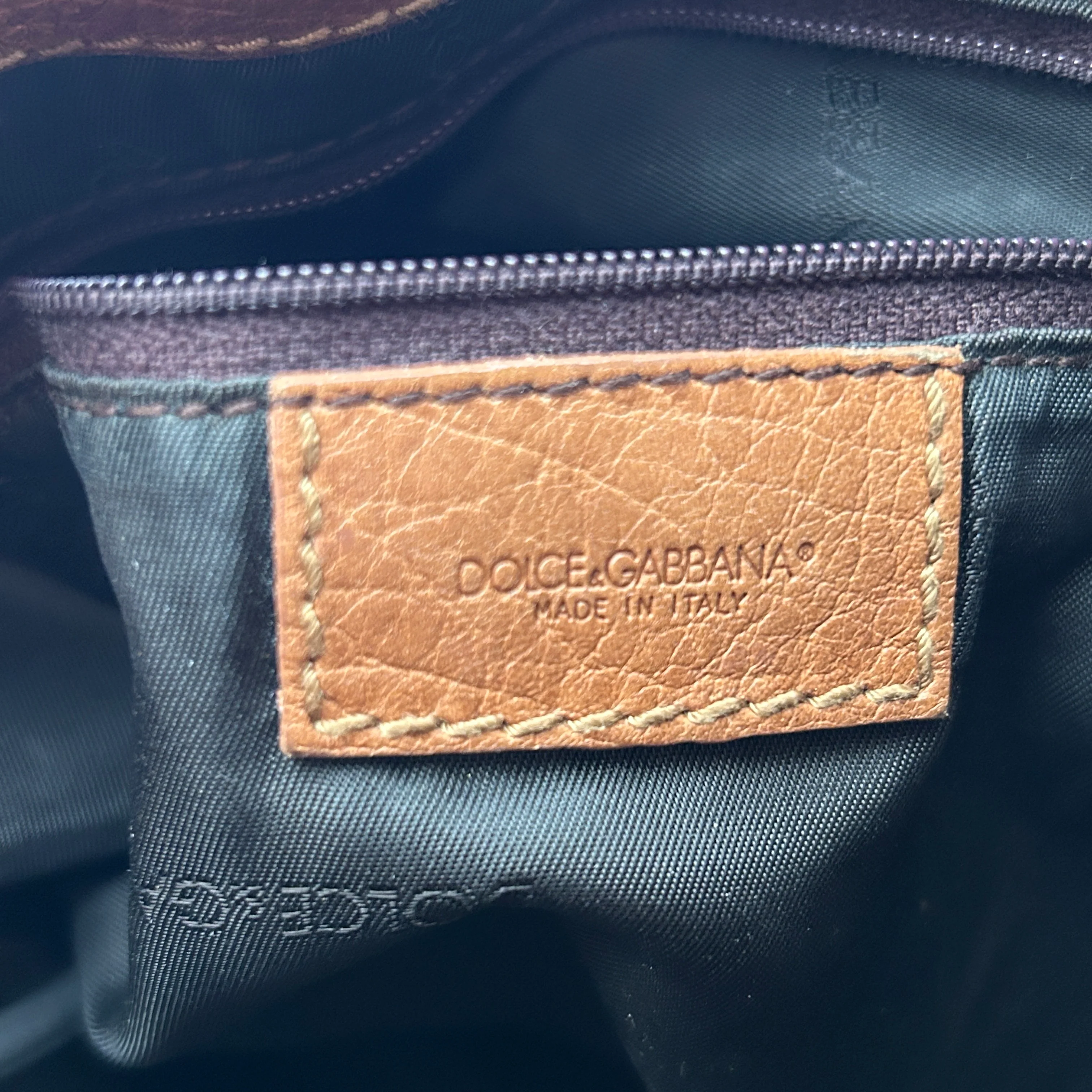 DOLCE&GABBANA/Tote Bag/Suede/BEG/D&G keychain