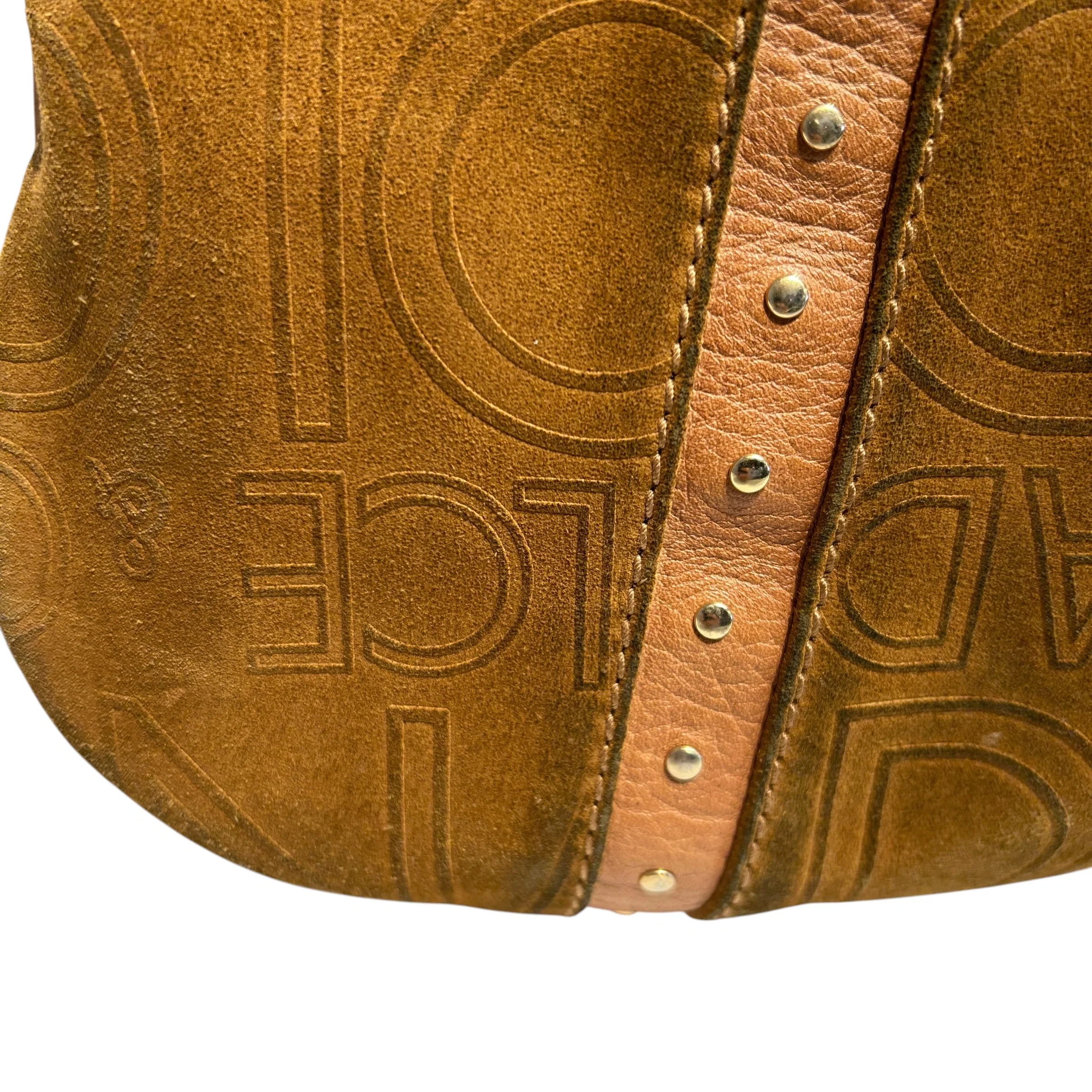 DOLCE&GABBANA/Tote Bag/Suede/BEG/D&G keychain