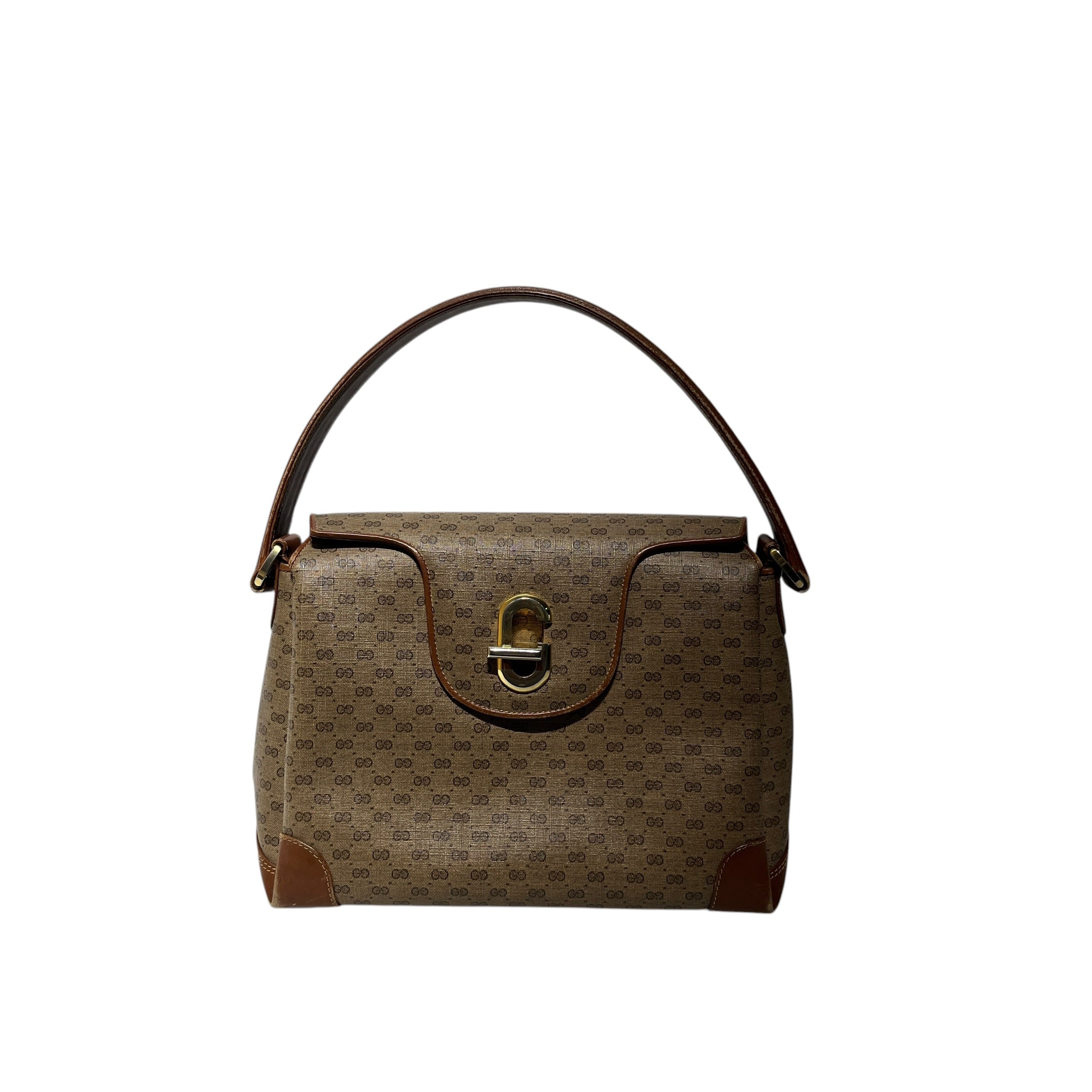 GUCCI/Hand Bag/Monogram/BRW/GUCCISSIMA 80'S VINTAGE