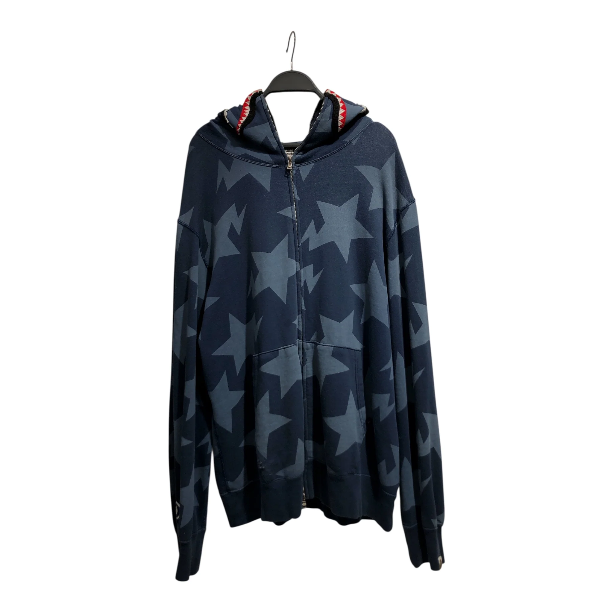 A BATHING APE/Zip Up Hoodie/XXL/All Over Print/Cotton/NVY/