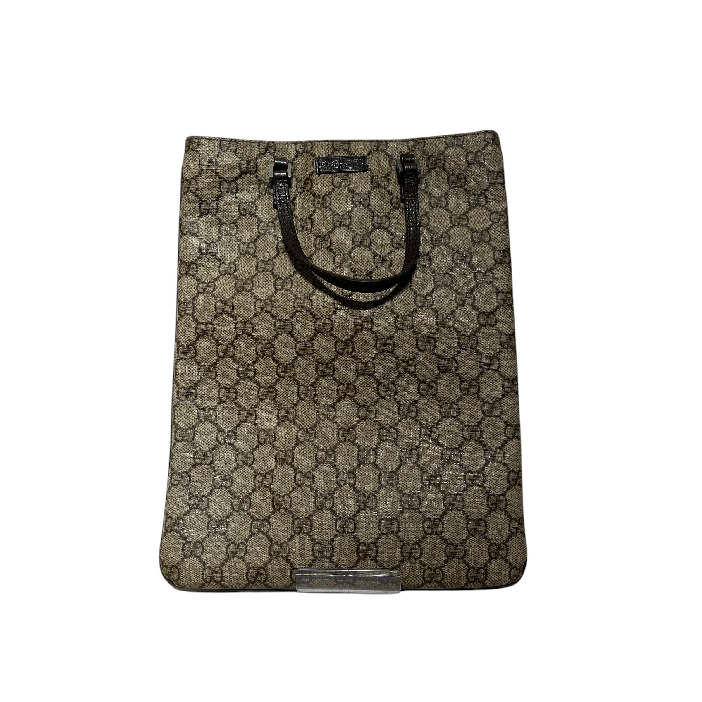 GUCCI/Tote Bag/All Over Print/Leather/BRW/GG Supreme Top Handle