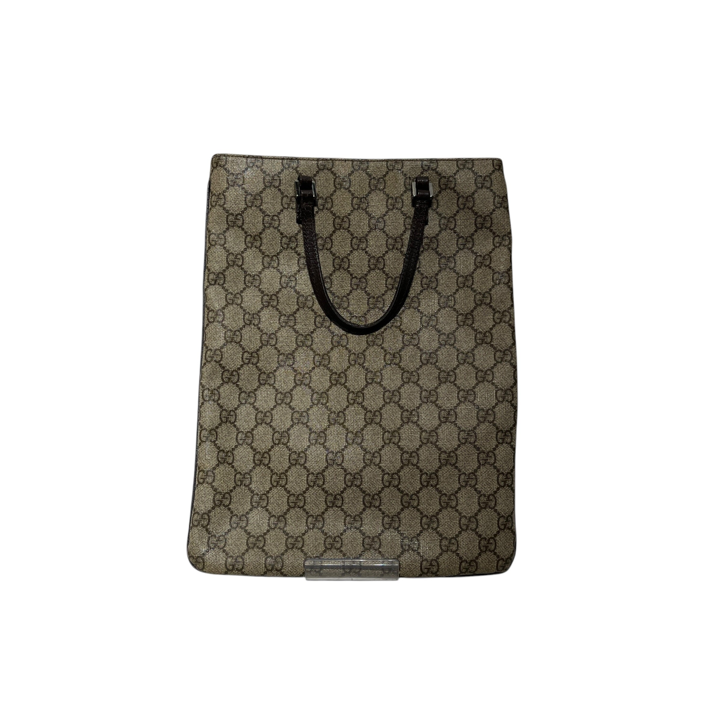 GUCCI/Tote Bag/All Over Print/Leather/BRW/GG Supreme Top Handle