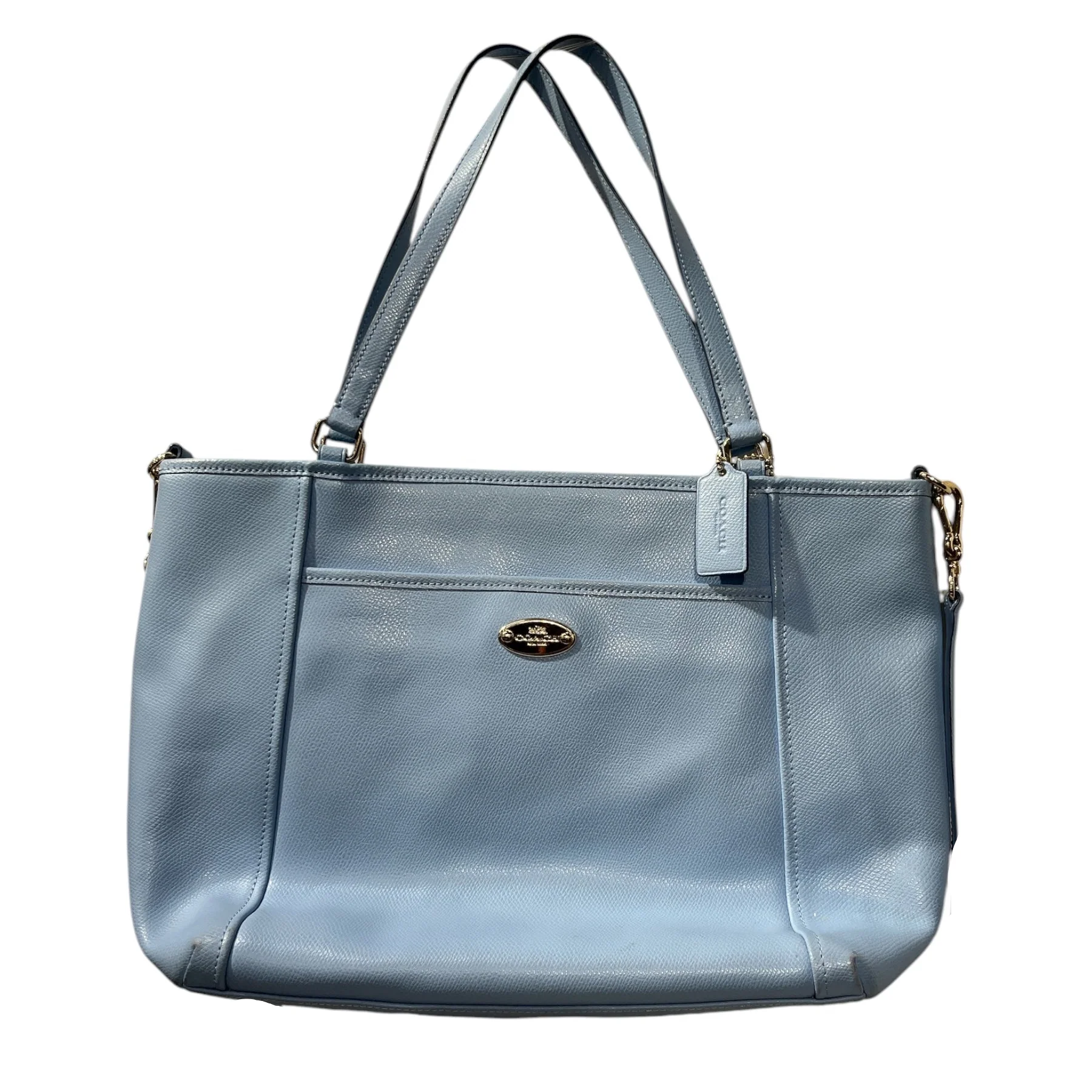 COACH/Hand Bag/Leather/BLU/