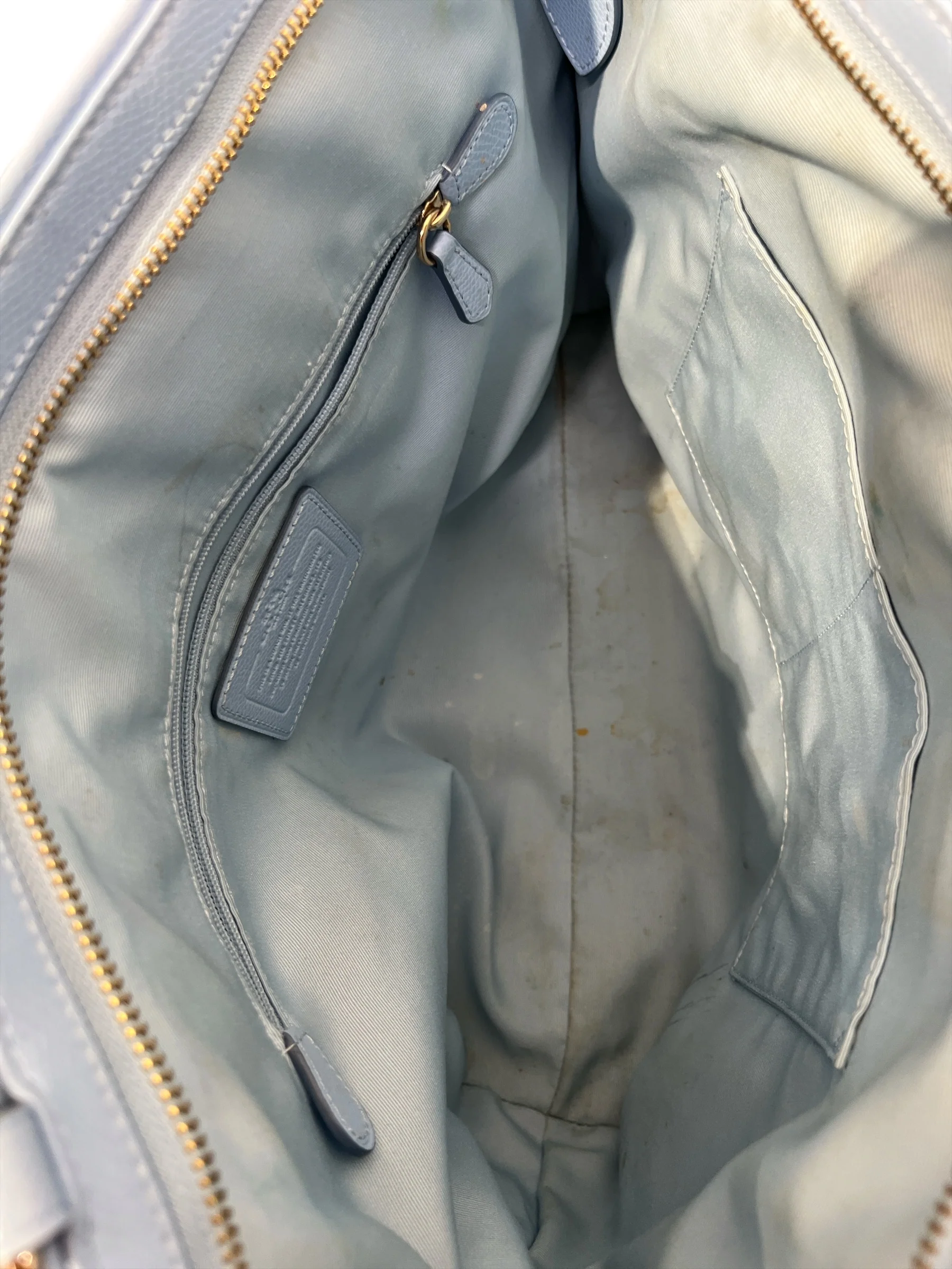 COACH/Hand Bag/Leather/BLU/