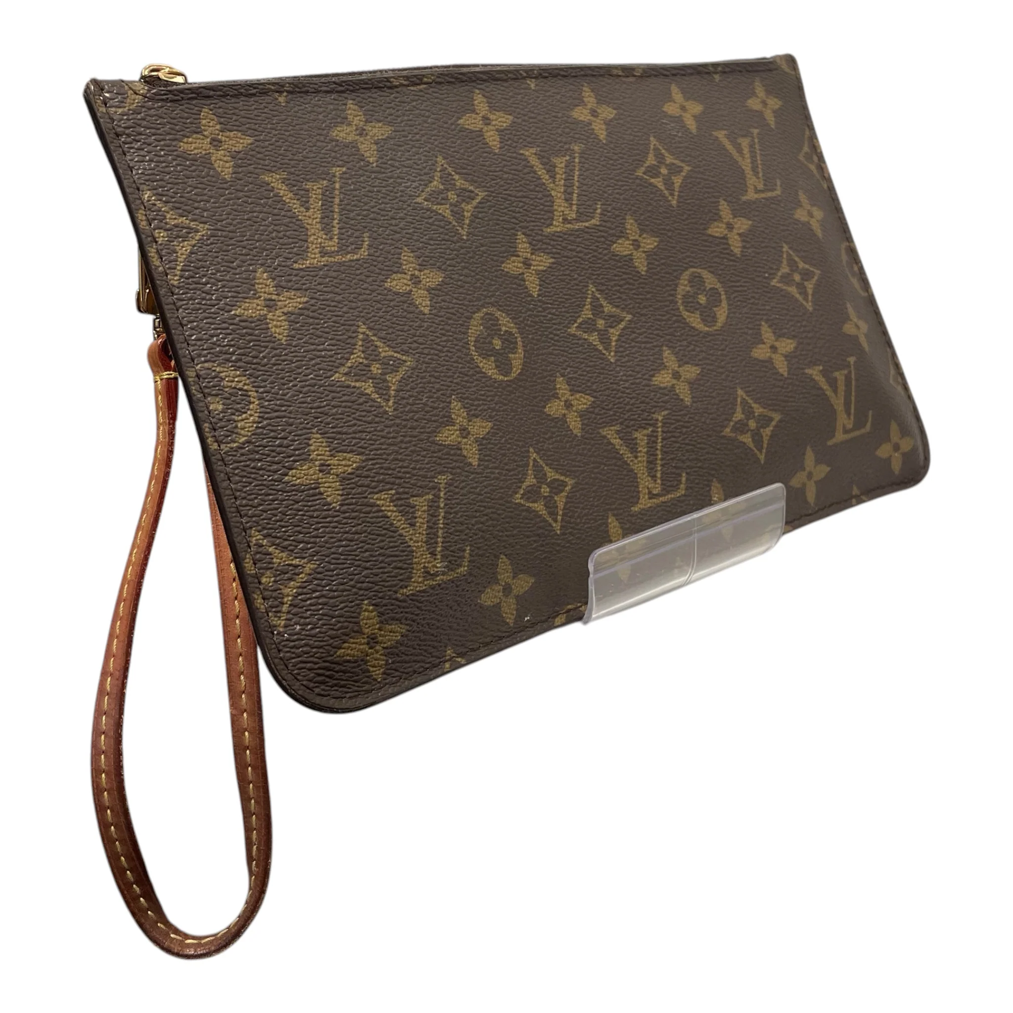 LOUIS VUITTON/Clutch Bag/Leather/BRW/NEVERFULL POUCHETTE
