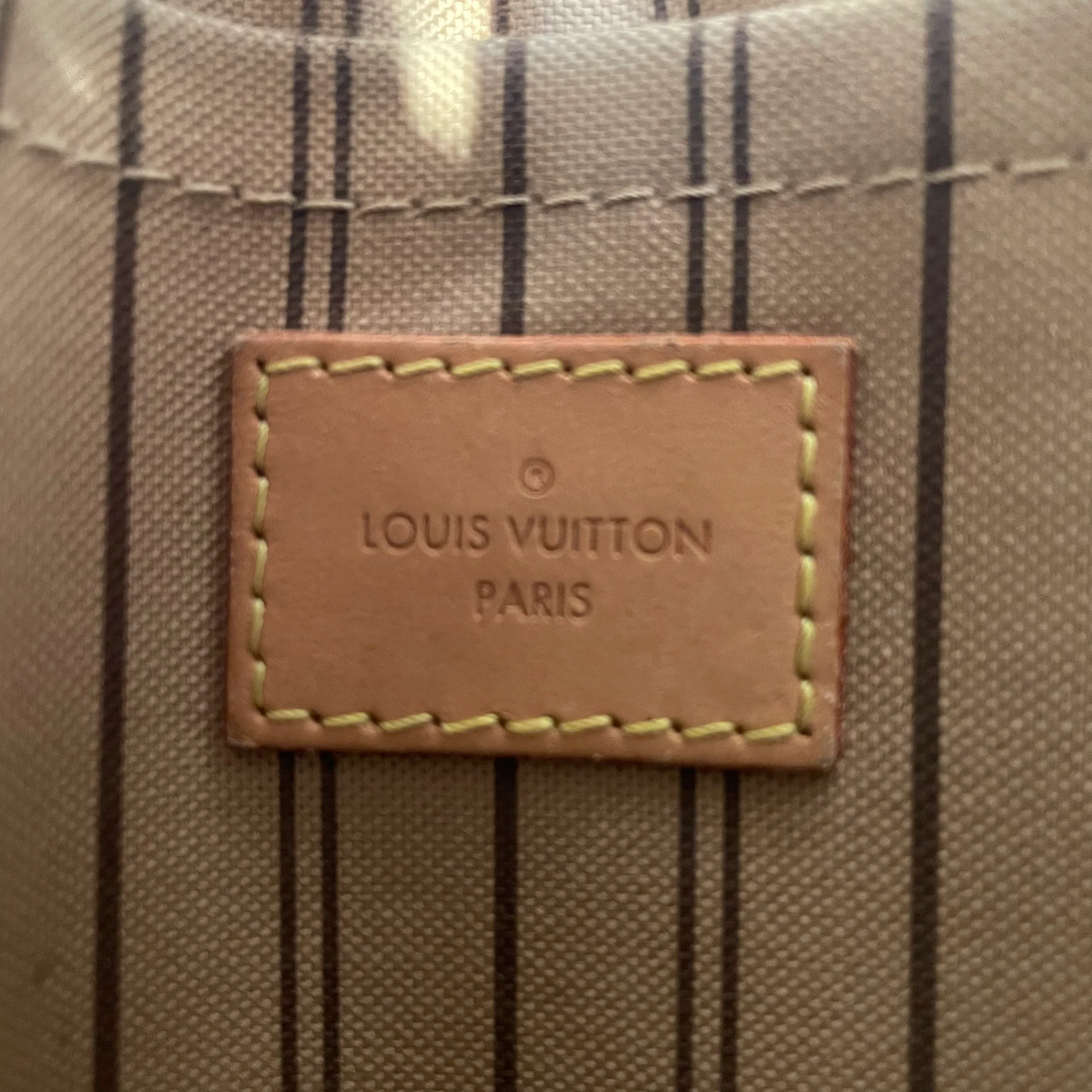 LOUIS VUITTON/Clutch Bag/Leather/BRW/NEVERFULL POUCHETTE