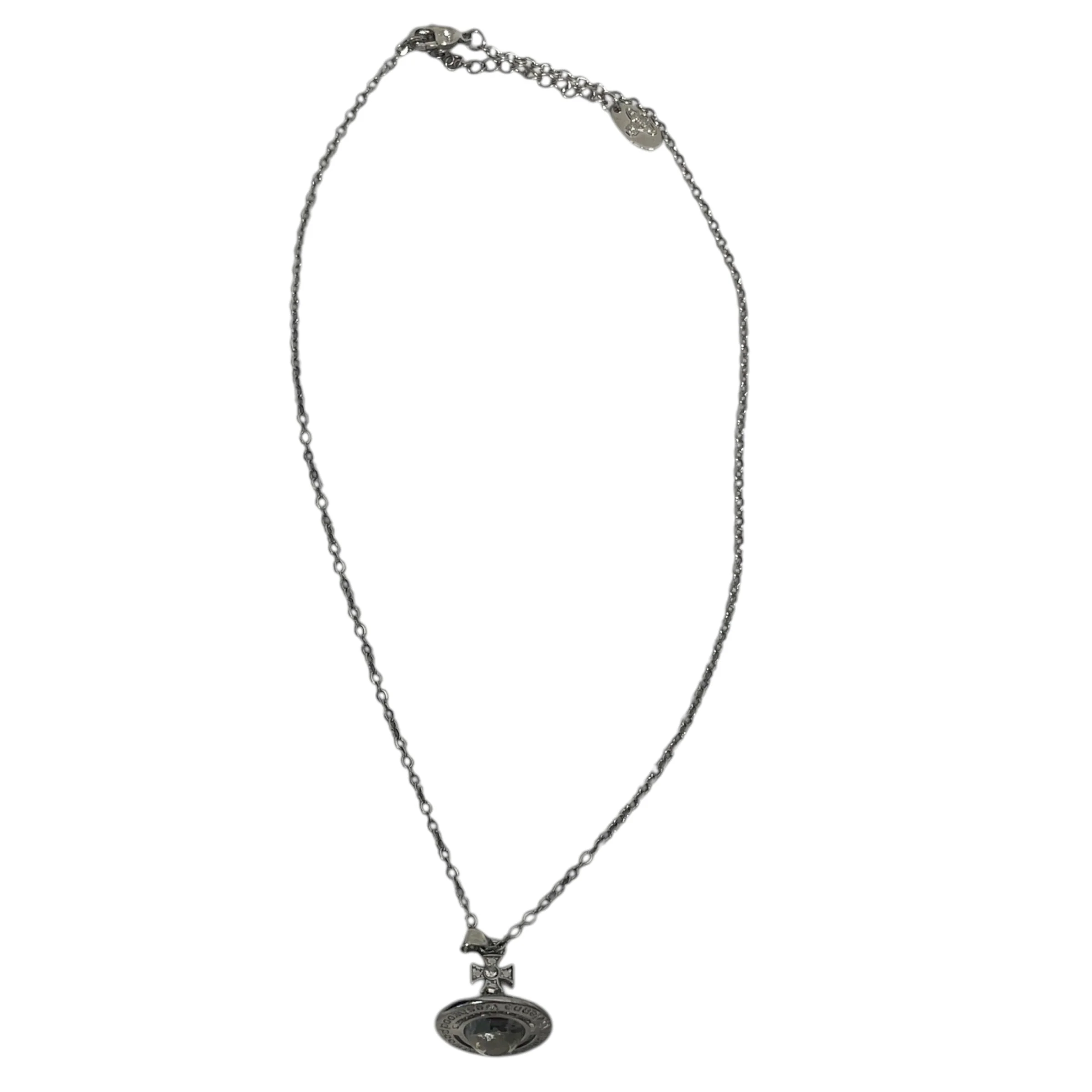 Vivienne Westwood/Necklace/Stainless/SLV/CLEAR ORB/CLEAR STONES