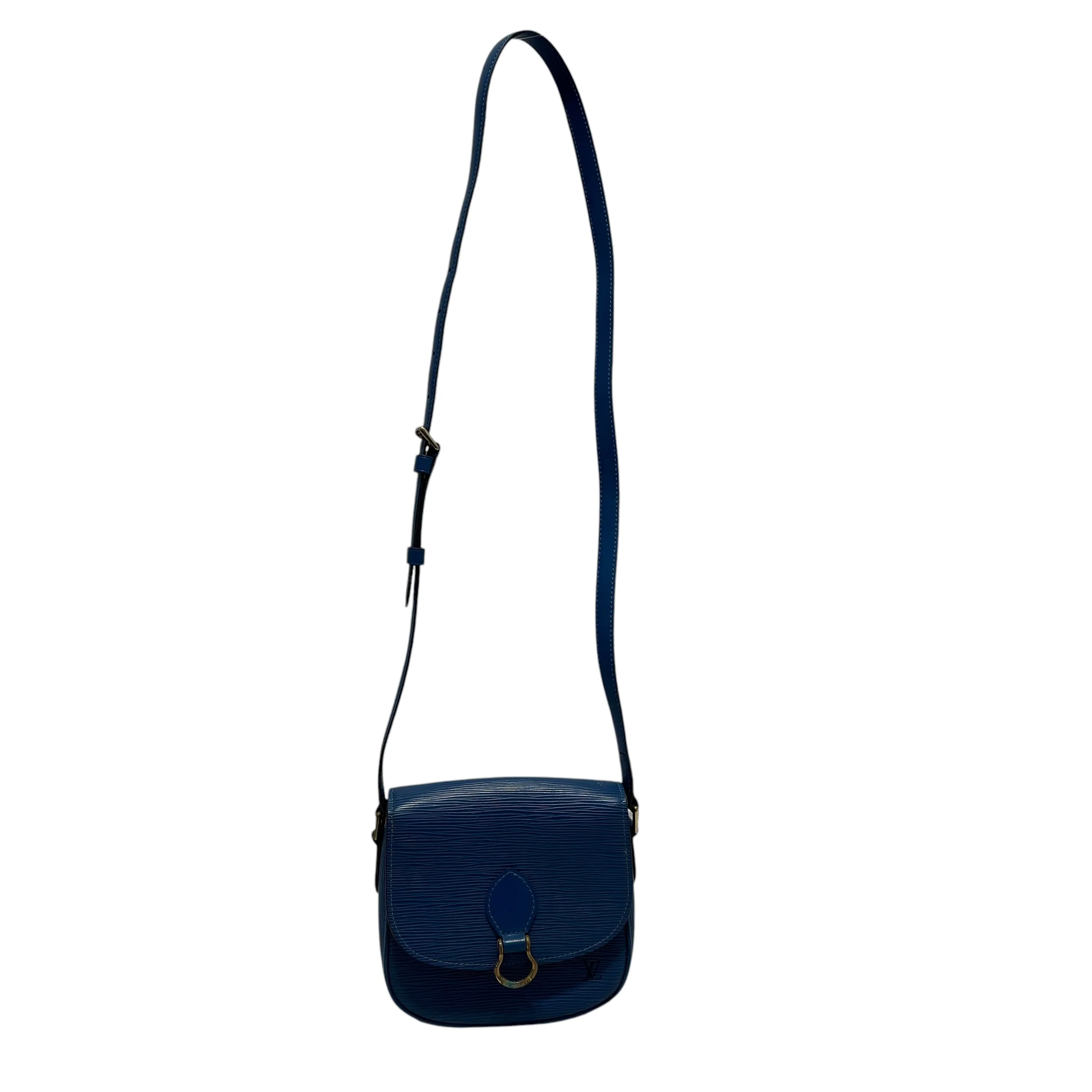 LOUIS VUITTON/Cross Body Bag/Leather/BLU/SAINT CLOUD BLUE EPI SHOULDER