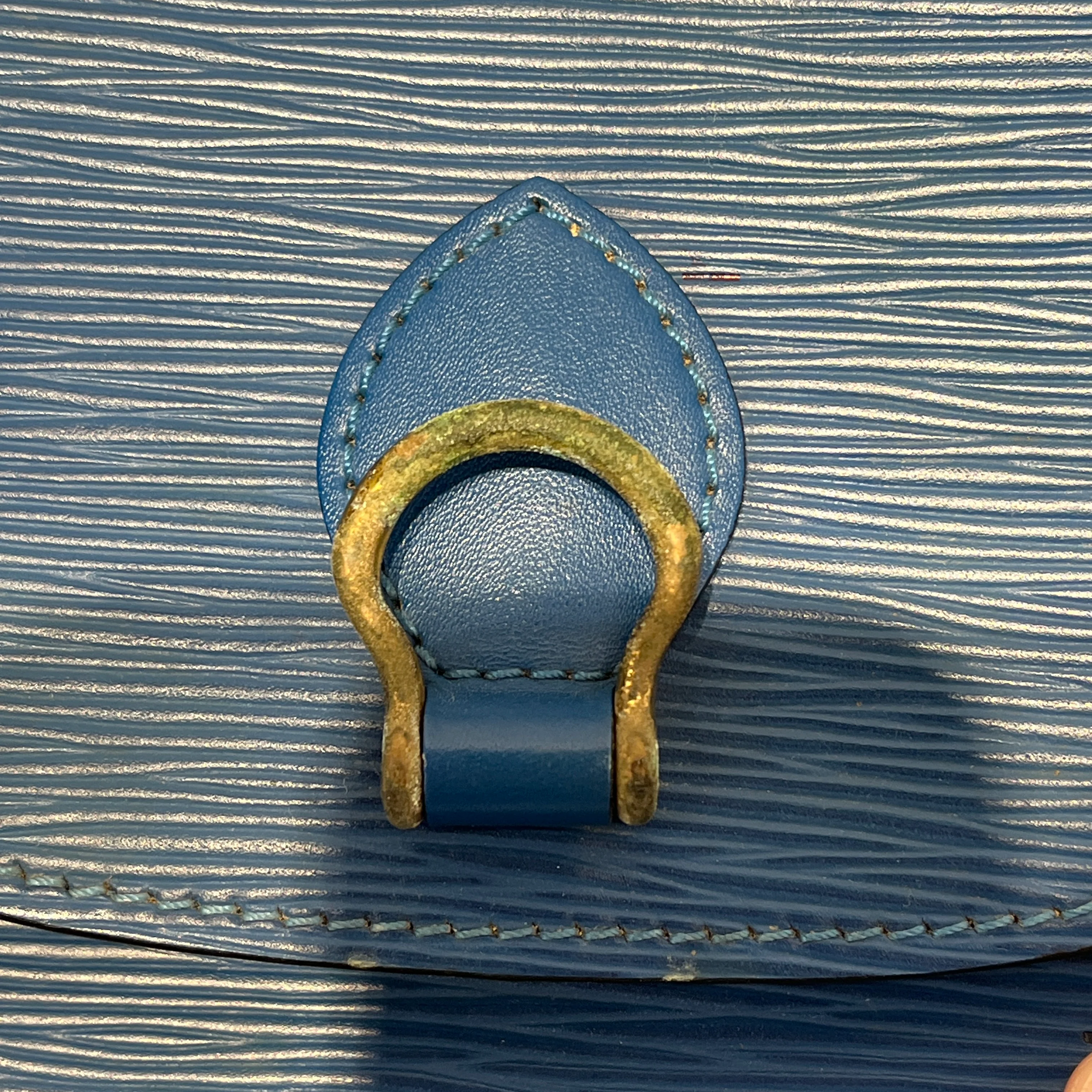 LOUIS VUITTON/Cross Body Bag/Leather/BLU/SAINT CLOUD BLUE EPI SHOULDER