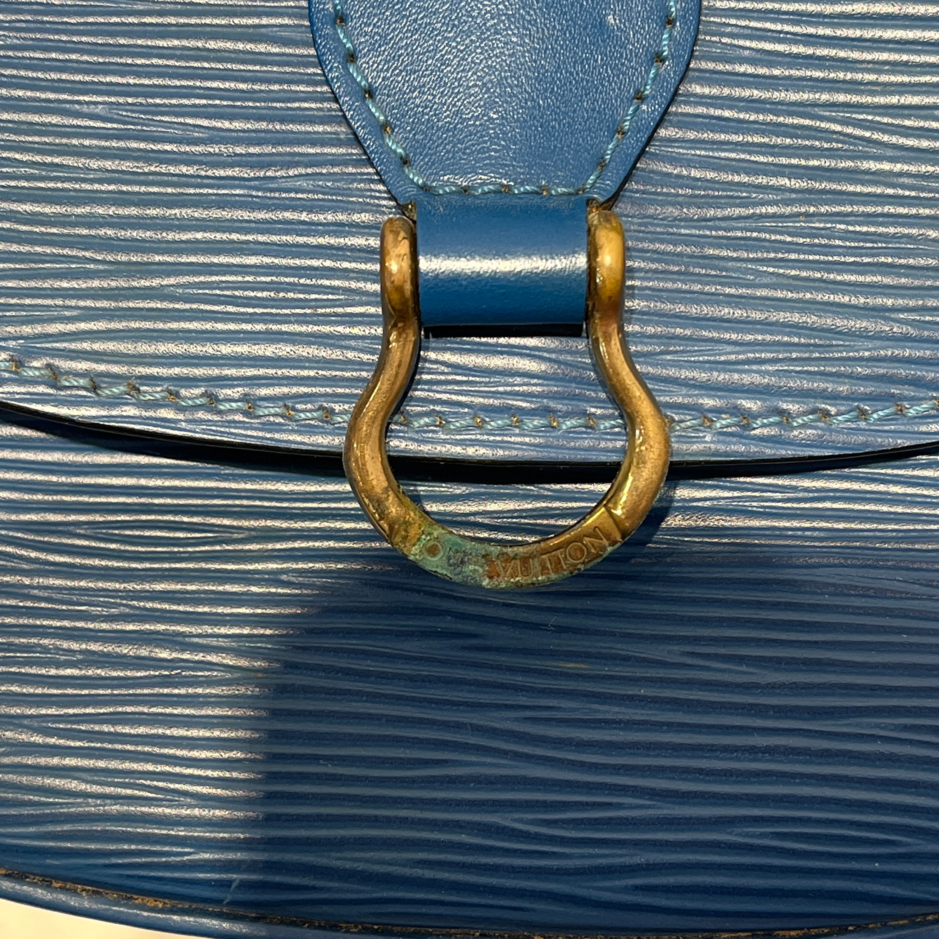 LOUIS VUITTON/Cross Body Bag/Leather/BLU/SAINT CLOUD BLUE EPI SHOULDER