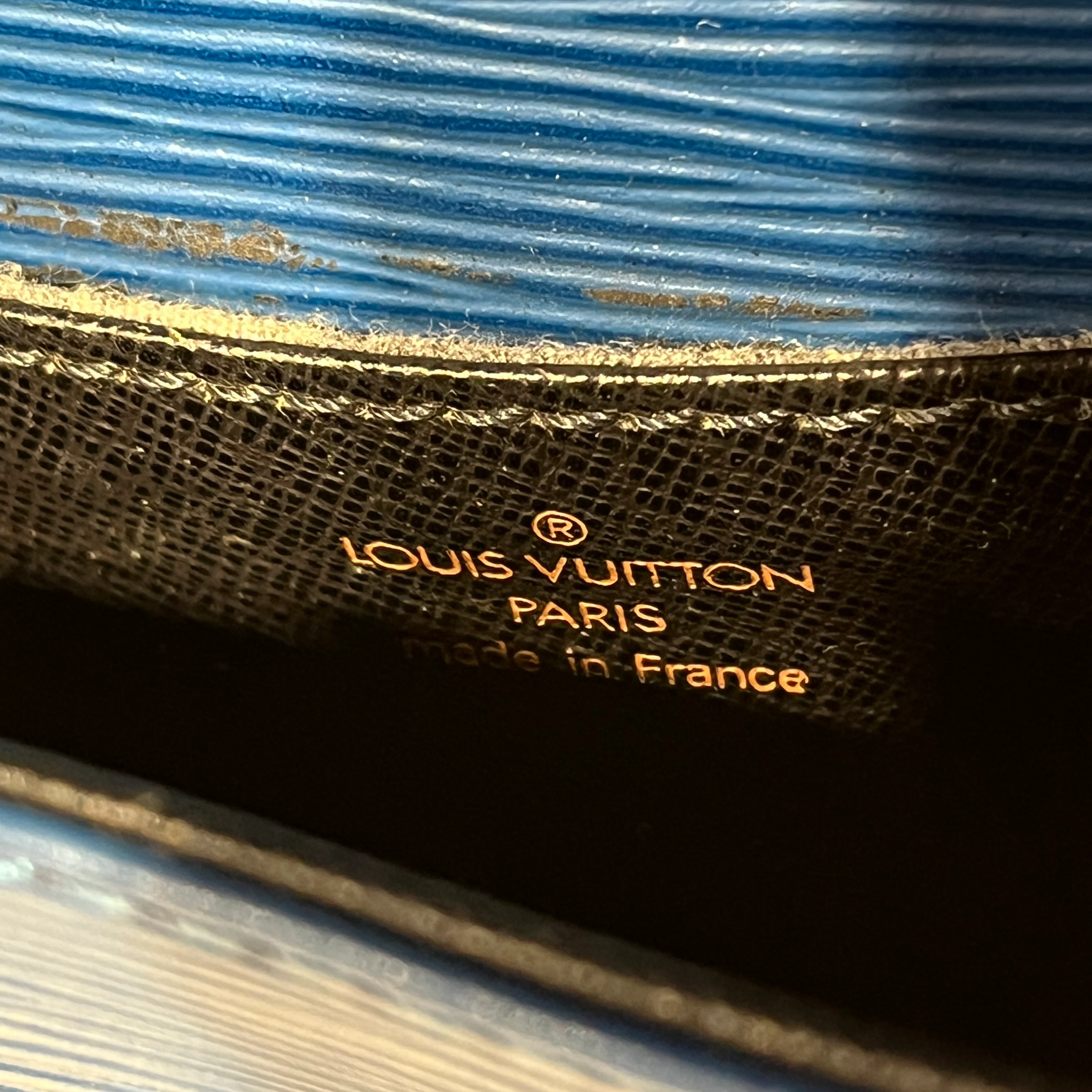 LOUIS VUITTON/Cross Body Bag/Leather/BLU/SAINT CLOUD BLUE EPI SHOULDER