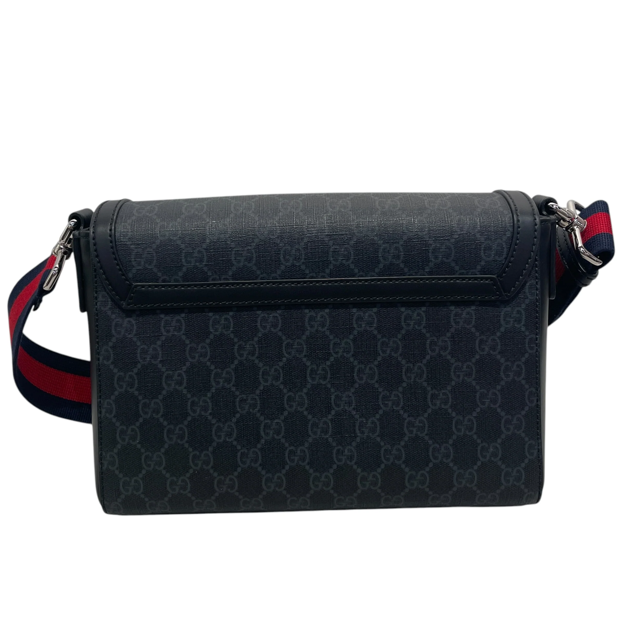 GUCCI/Bag/Monogram/Leather/BLK/Messenger Bag