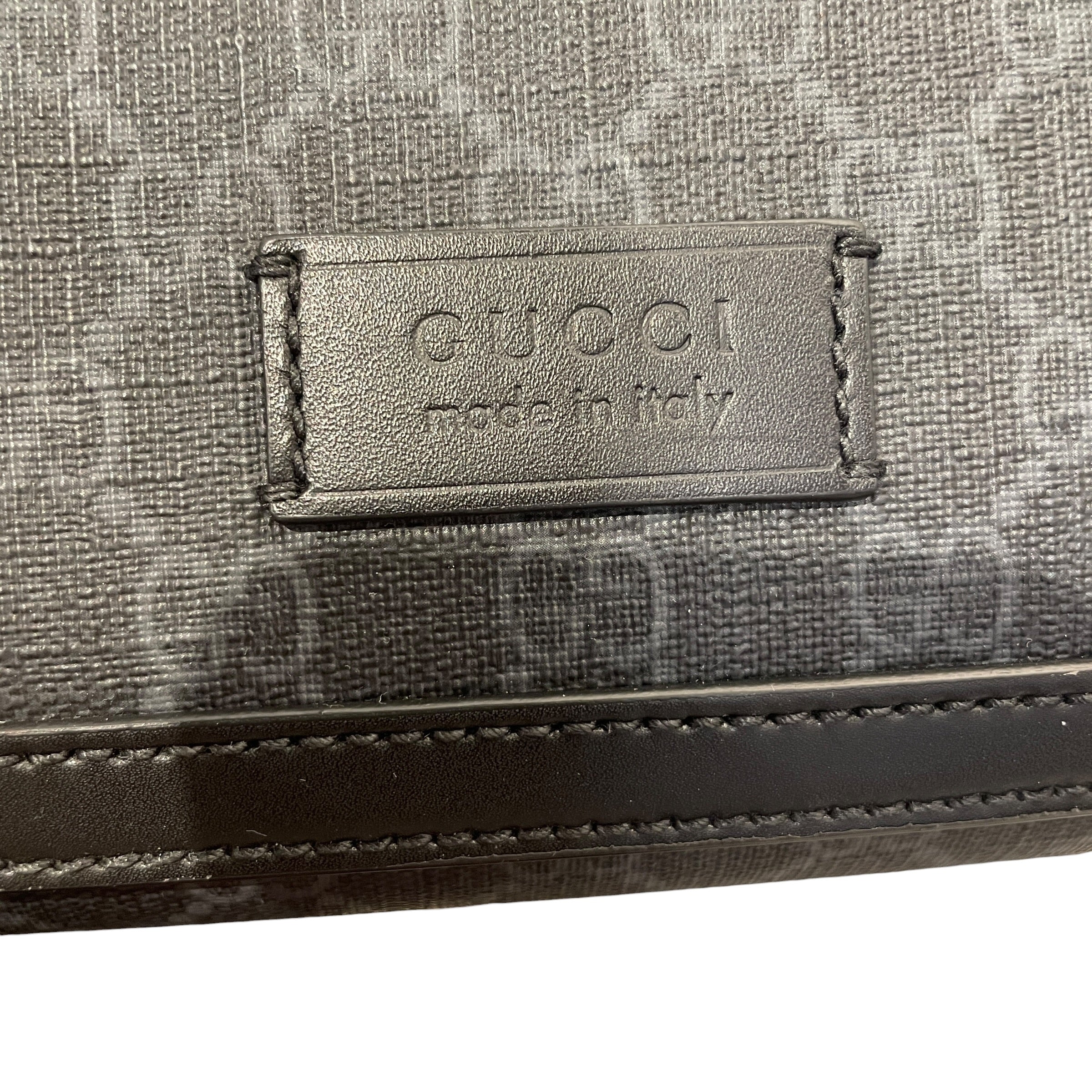 GUCCI/Bag/Monogram/Leather/BLK/Messenger Bag