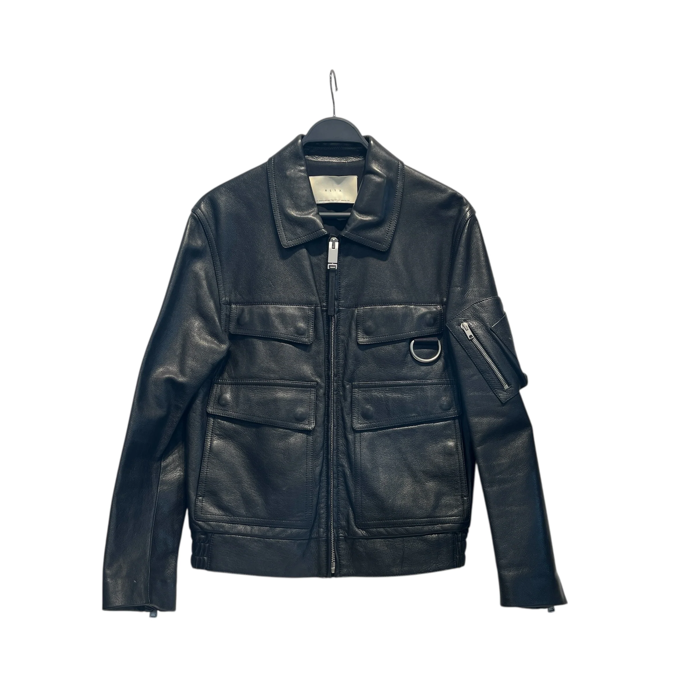 1017 ALYX 9SM(ALYX)/Leather Jkt/XS/Leather/BLK/COLLARED COW LEATHER