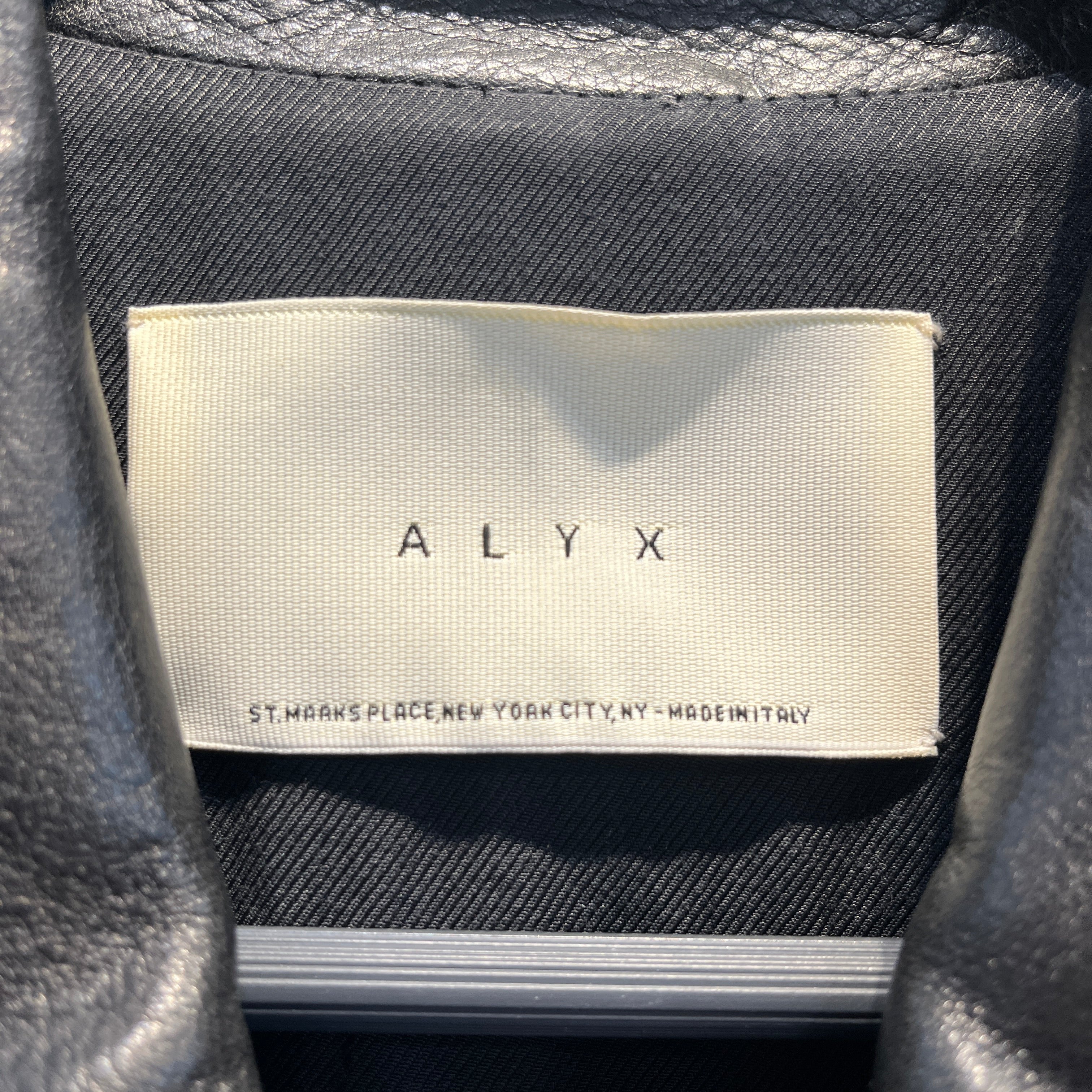 1017 ALYX 9SM(ALYX)/Leather Jkt/XS/Leather/BLK/COLLARED COW LEATHER