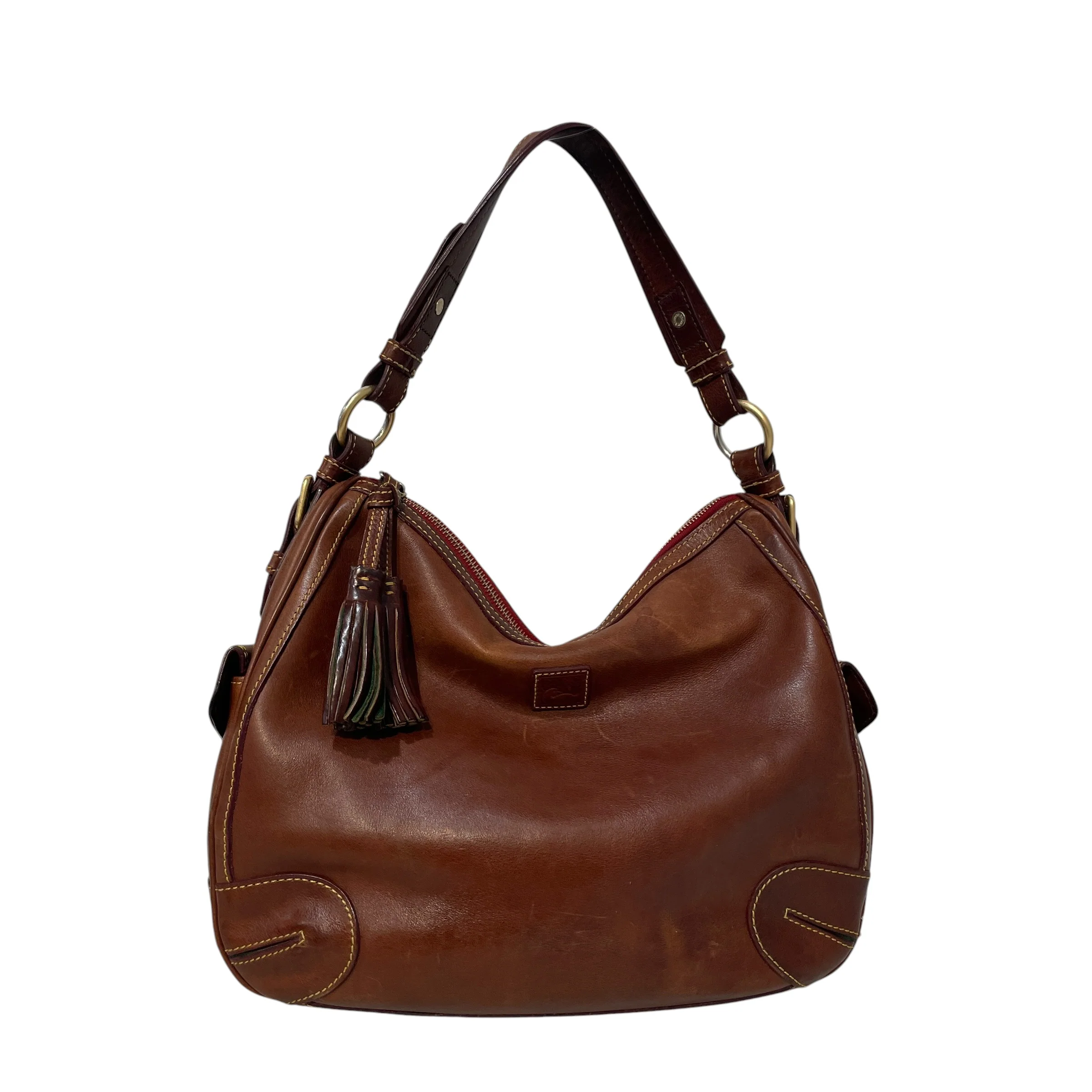 Dooney & Bourke/Hand Bag/Leather/BRW/Red Inner