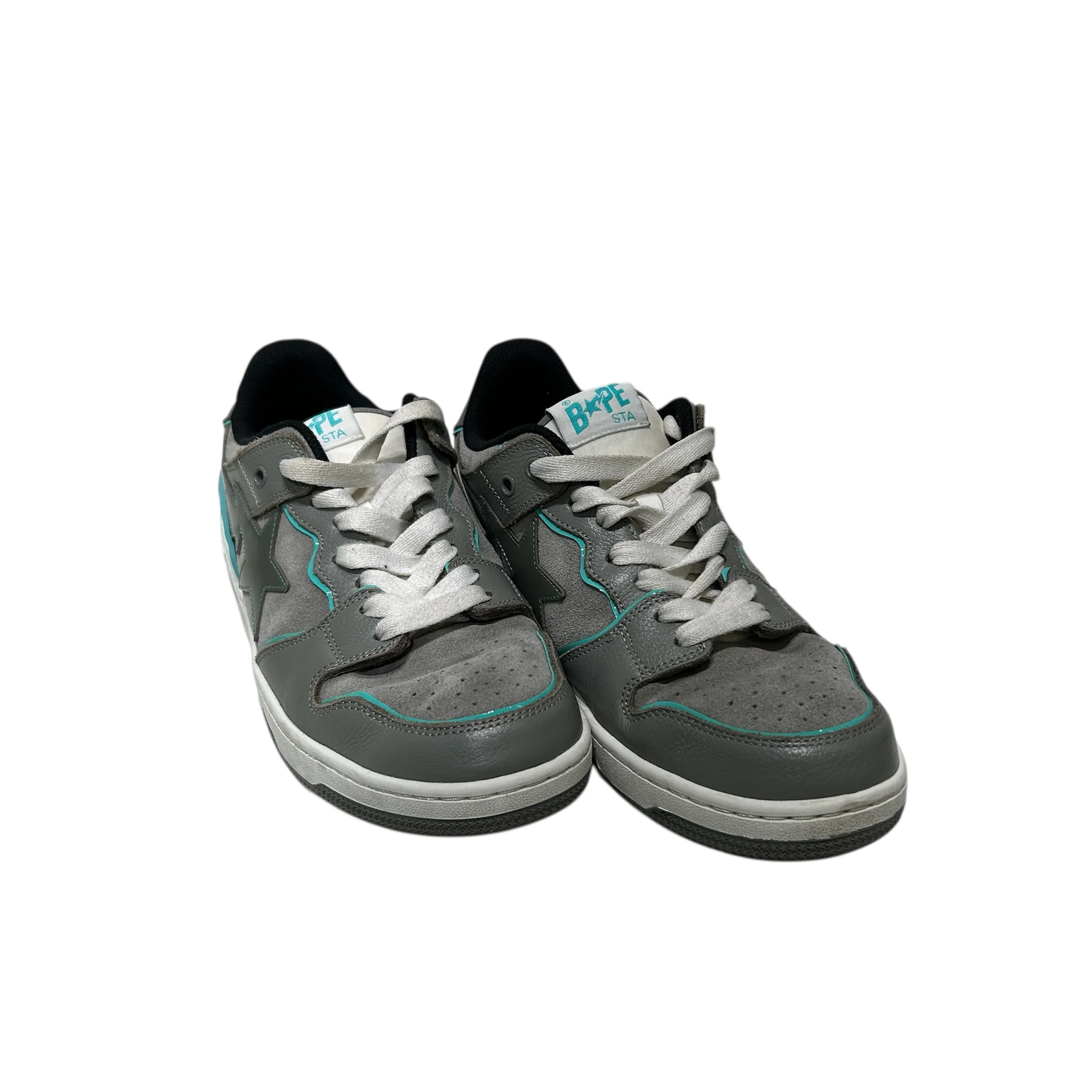 A BATHING APE/Low-Sneakers/US 10/SLV/GREY BABY BLUE ACCENT