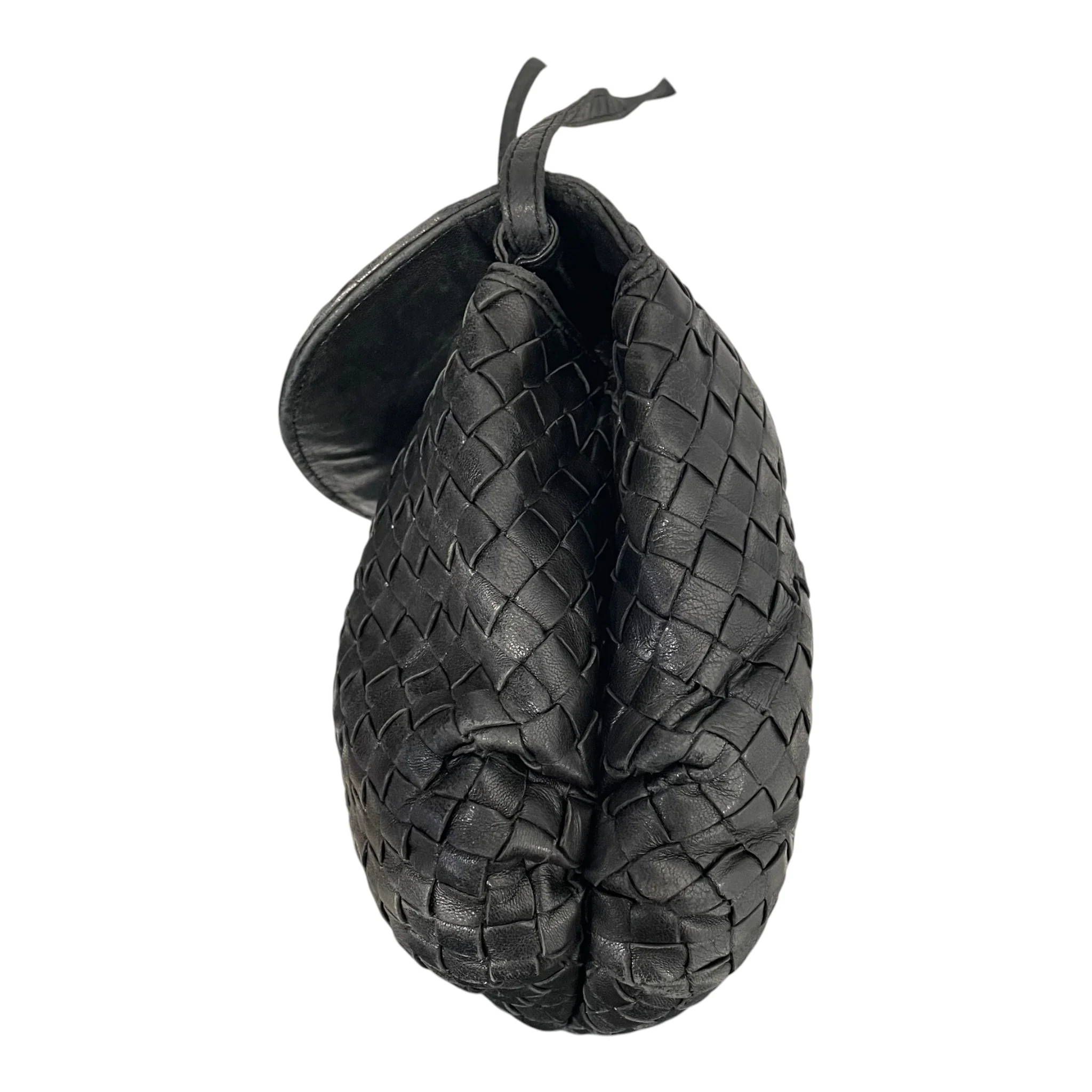 BOTTEGA VENETA/Cross Body Bag/Leather/BLK/INTRECCIATO CROSSBODY BAG