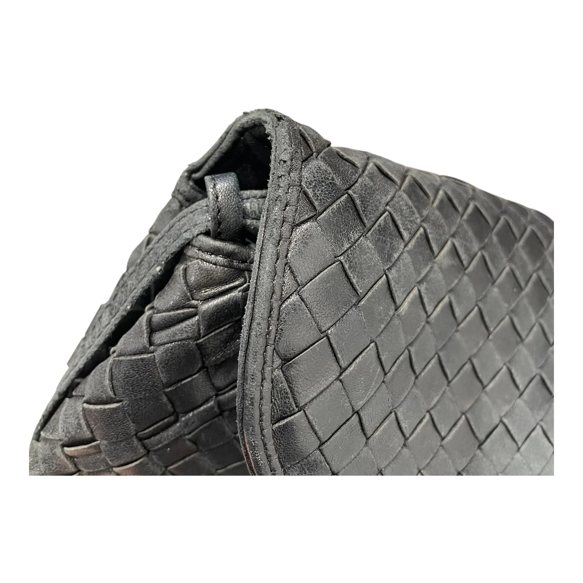 BOTTEGA VENETA/Cross Body Bag/Leather/BLK/INTRECCIATO CROSSBODY BAG