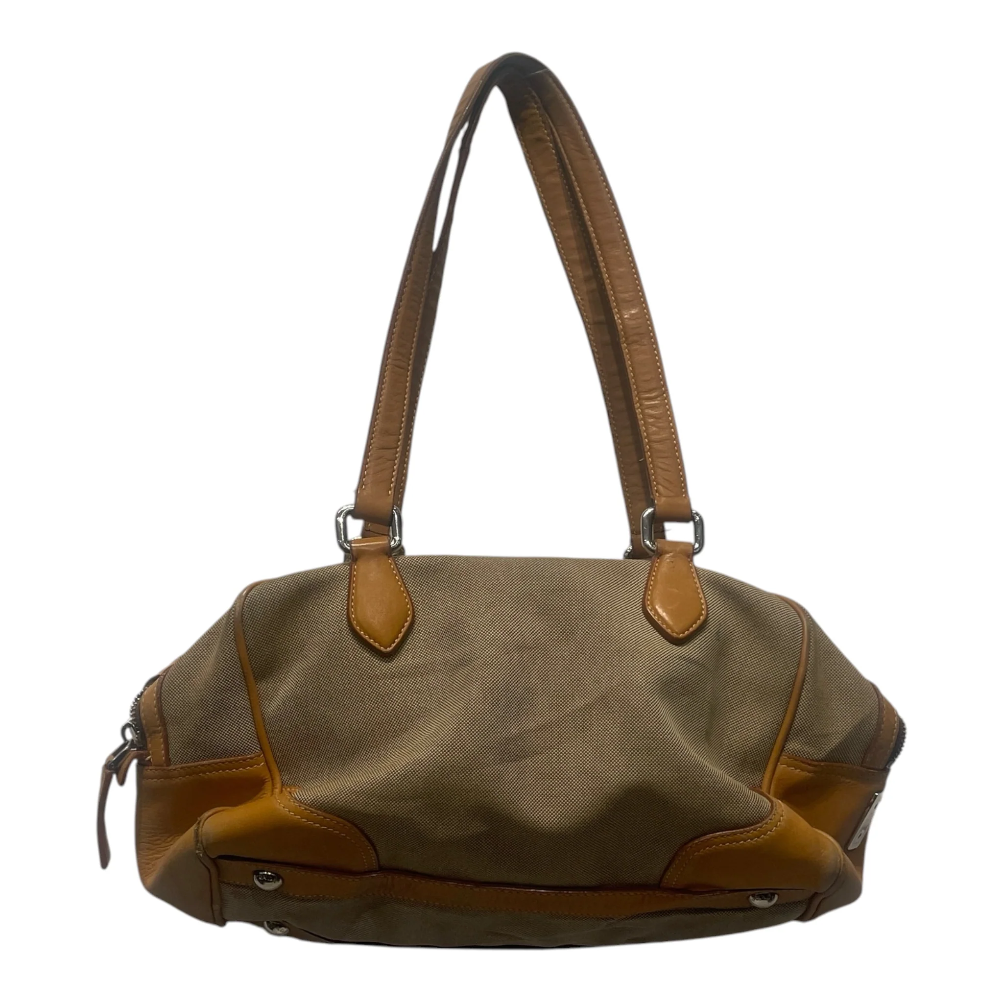 PRADA/Bag/Cotton/BEG/JACQUARD CANVAS BAG