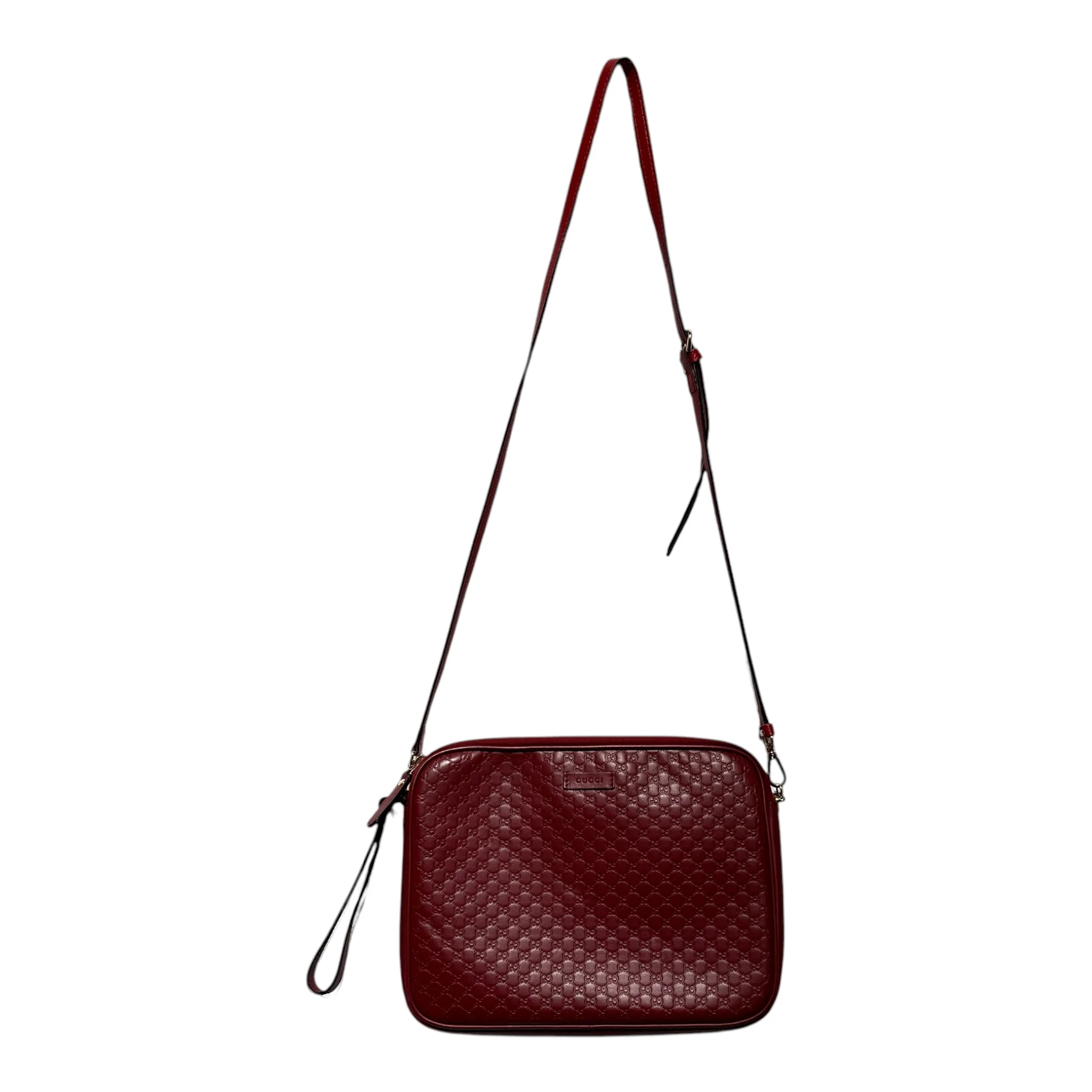 2239-gucci-cross-body-bag-monogram-leather-red-microguccissima-crossbody-1.webp GUCCI/Cross Body Bag/Monogram/Leather/RED/Microguccissima Crossbody