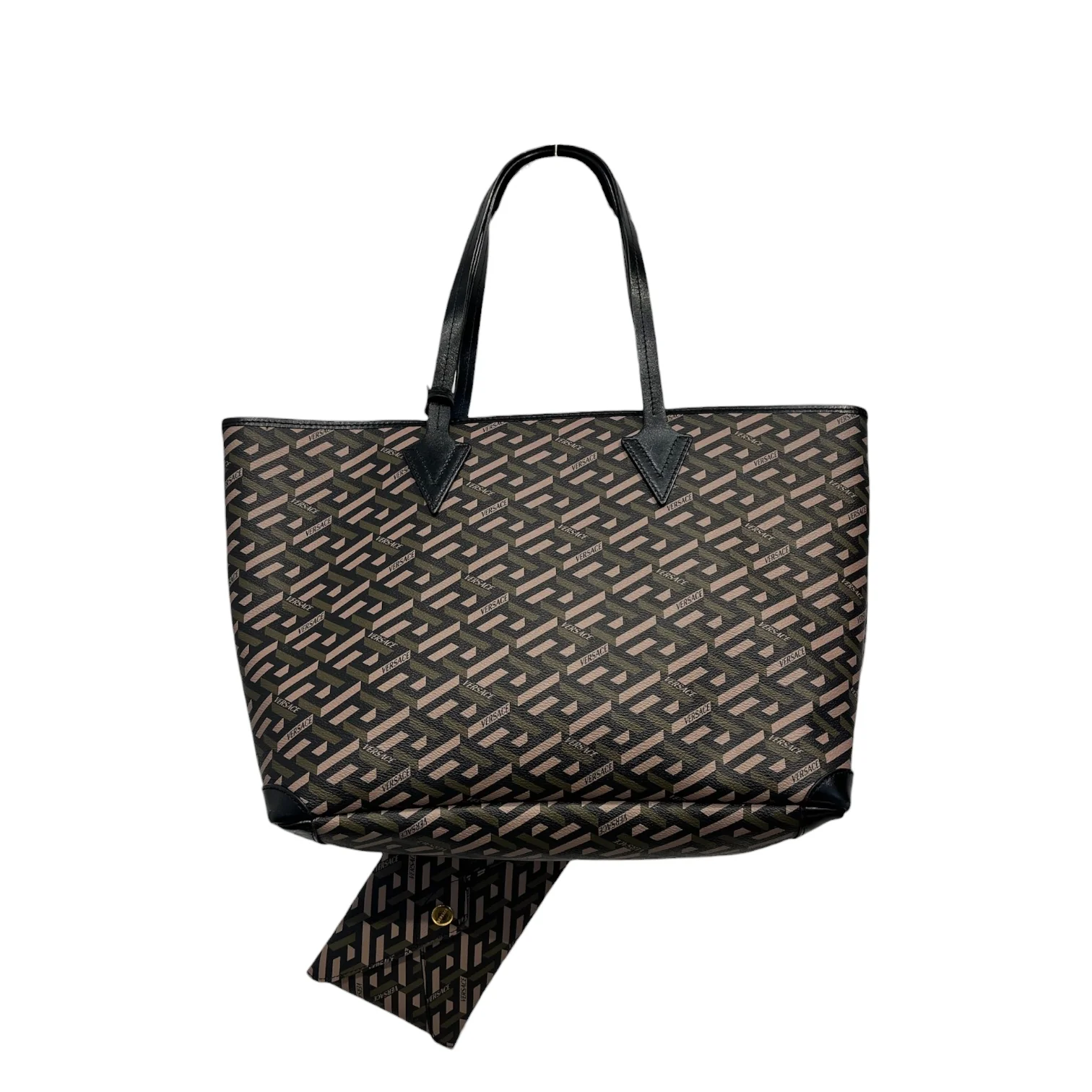 VERSACE/Tote Bag/Leather/BLK/LE GRECA SMILEY BAG