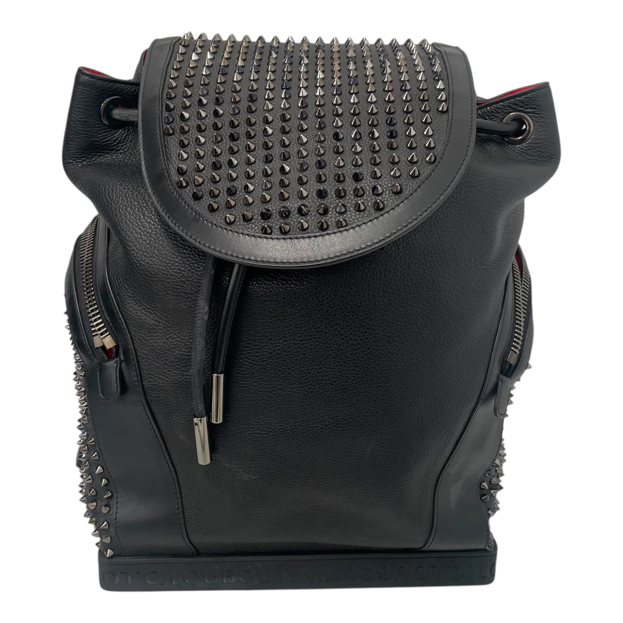 Christian Louboutin/Backpack/Leather/BLK/SPIKE BKPK
