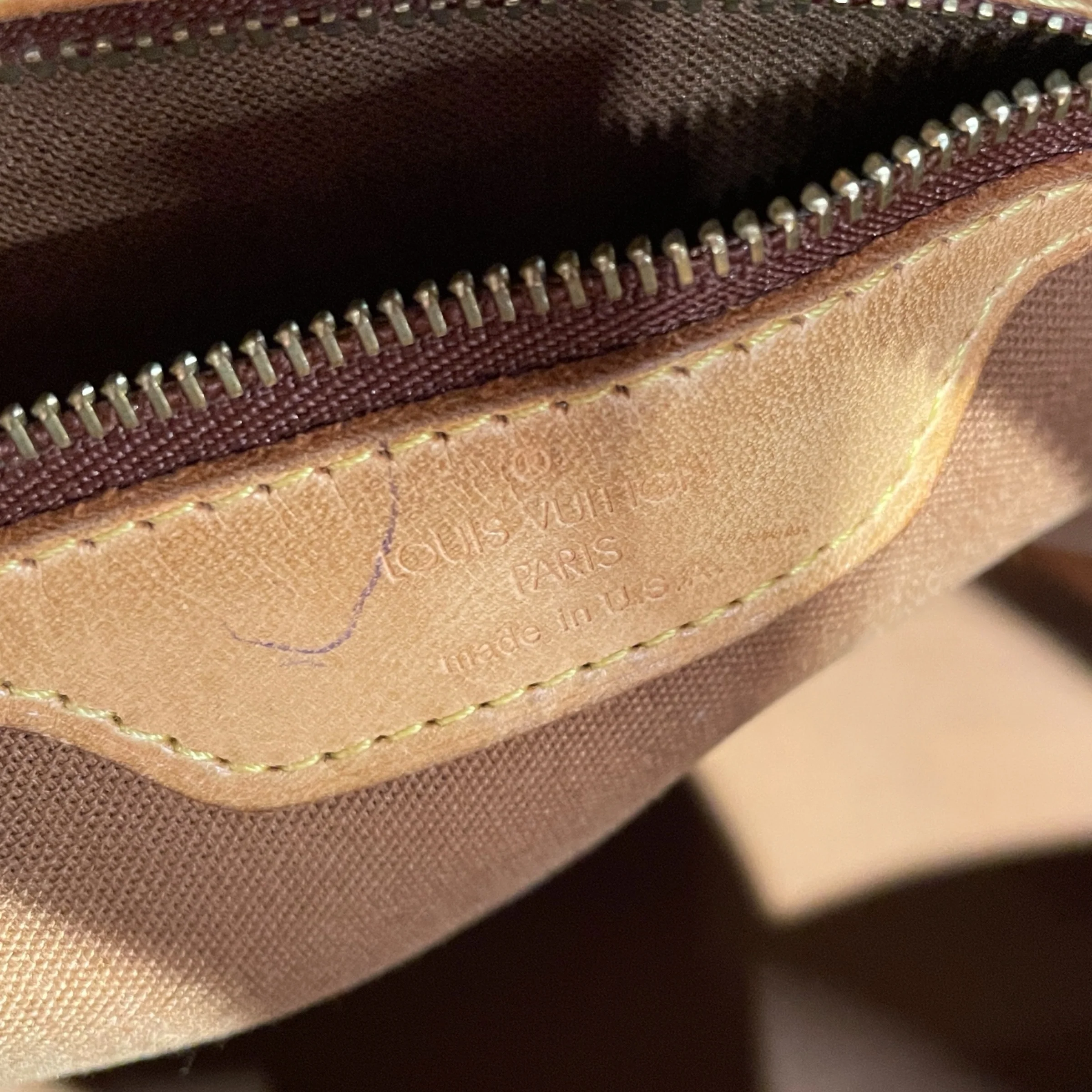 LOUIS VUITTON/Tote Bag/Monogram/Leather/BRW/Cabas Mezzo