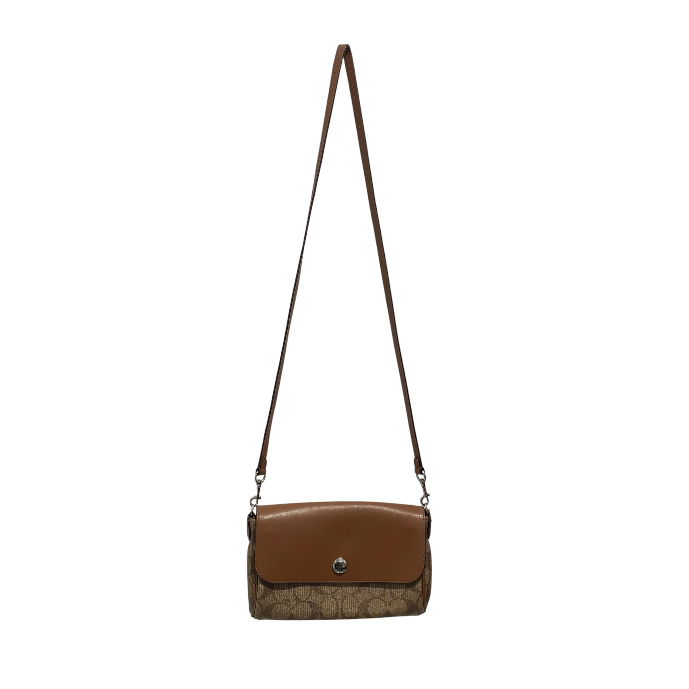 COACH/Cross Body Bag/Monogram/Leather/KHK/