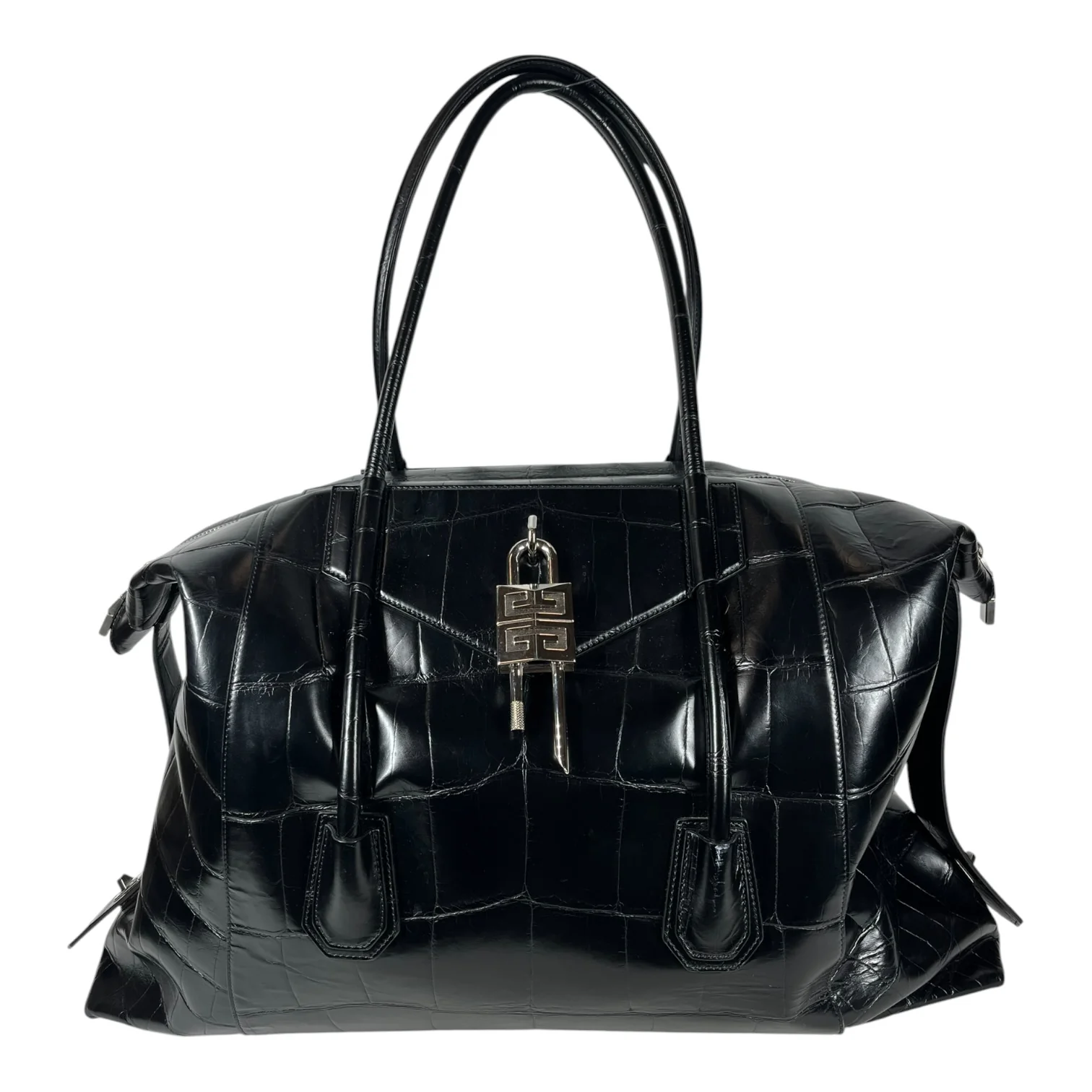 GIVENCHY/Luggage/Leather/BLK/Antigona Soft Lock Crocodile