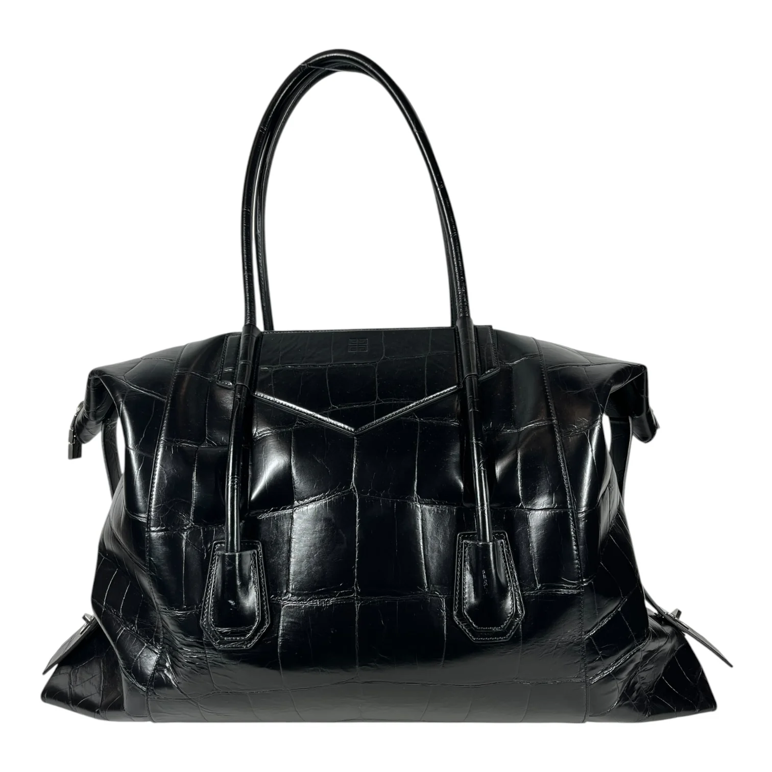 GIVENCHY/Luggage/Leather/BLK/Antigona Soft Lock Crocodile