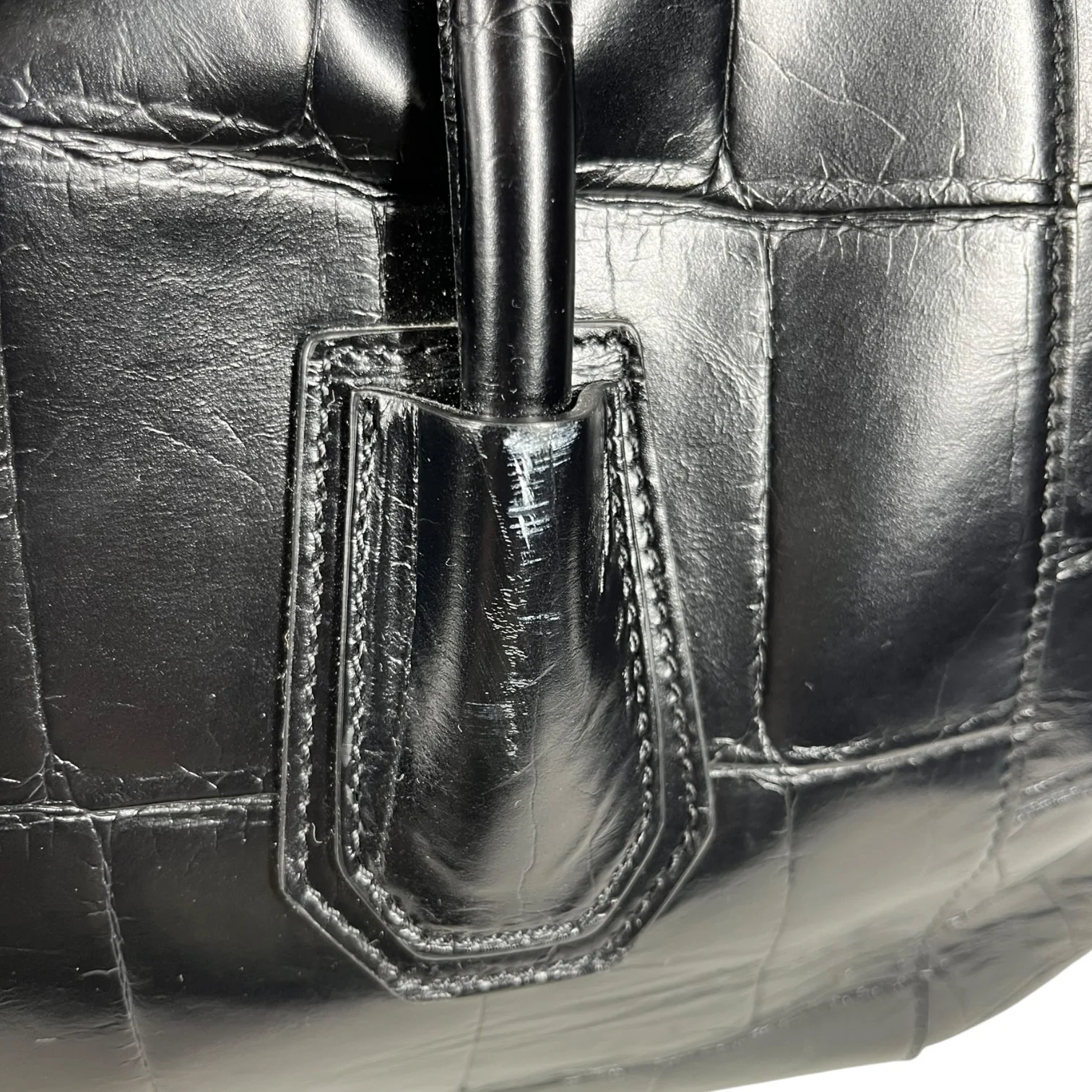 GIVENCHY/Luggage/Leather/BLK/Antigona Soft Lock Crocodile