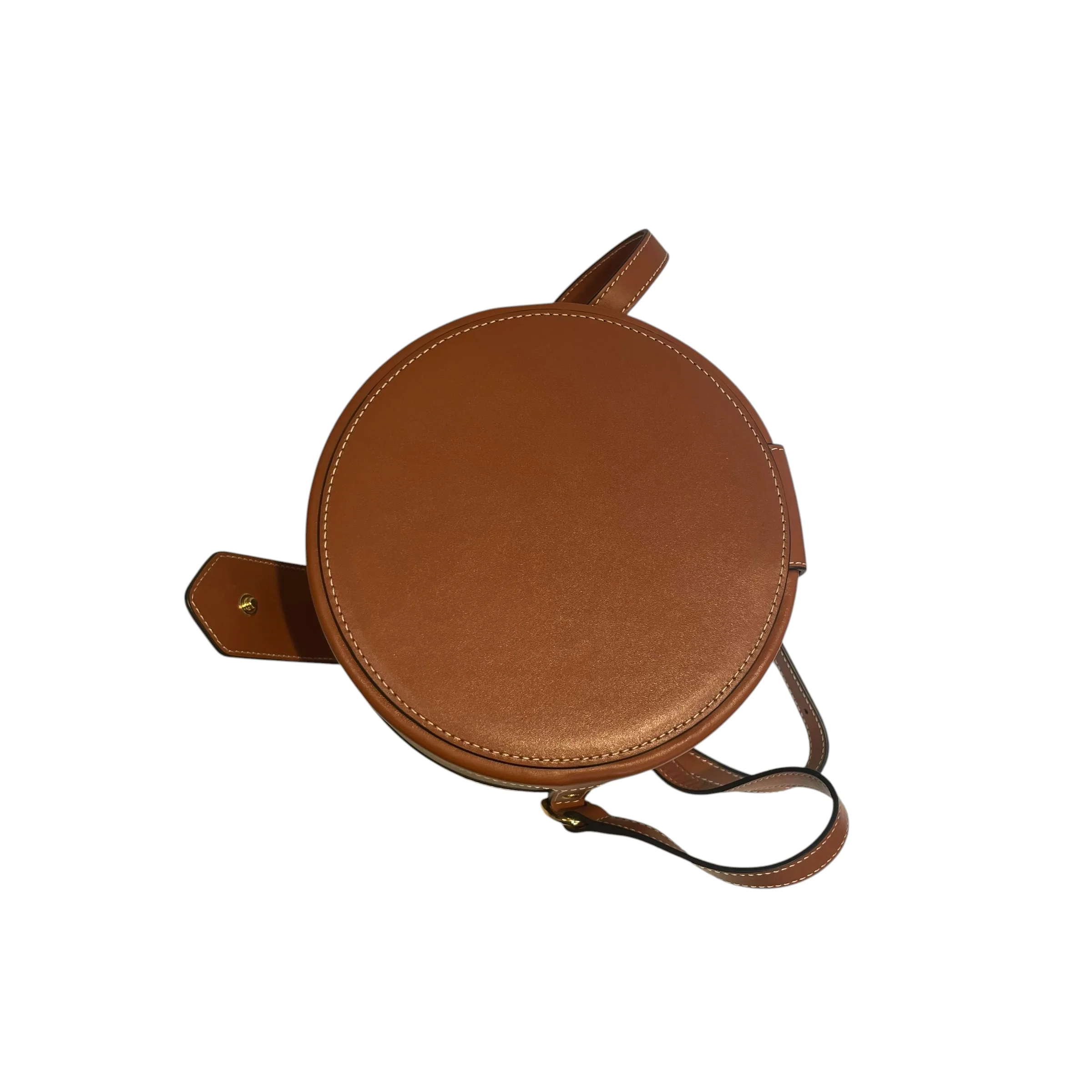 CELINE/Bag/Monogram/Leather/BRW/ROUND CELINE TAMBOUR BAG