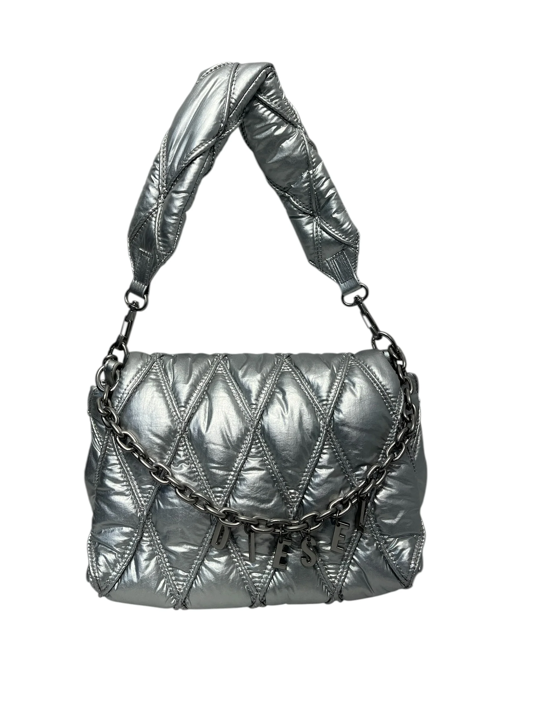 DIESEL/Bag/Monogram/SLV/Charm D Shoulder bag