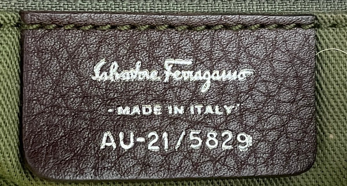 Salvatore Ferragamo/Hand Bag/Cotton/BRW/canvas gancini