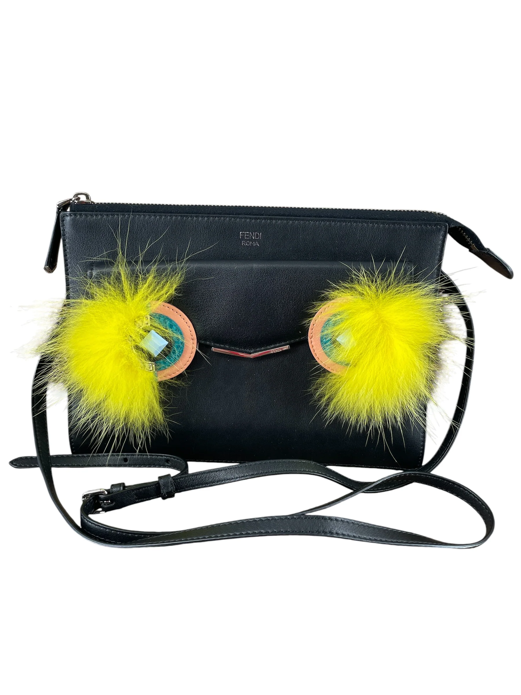 FENDI/Bag/Leather/BLK/8M036988F YLLW EYELASHES