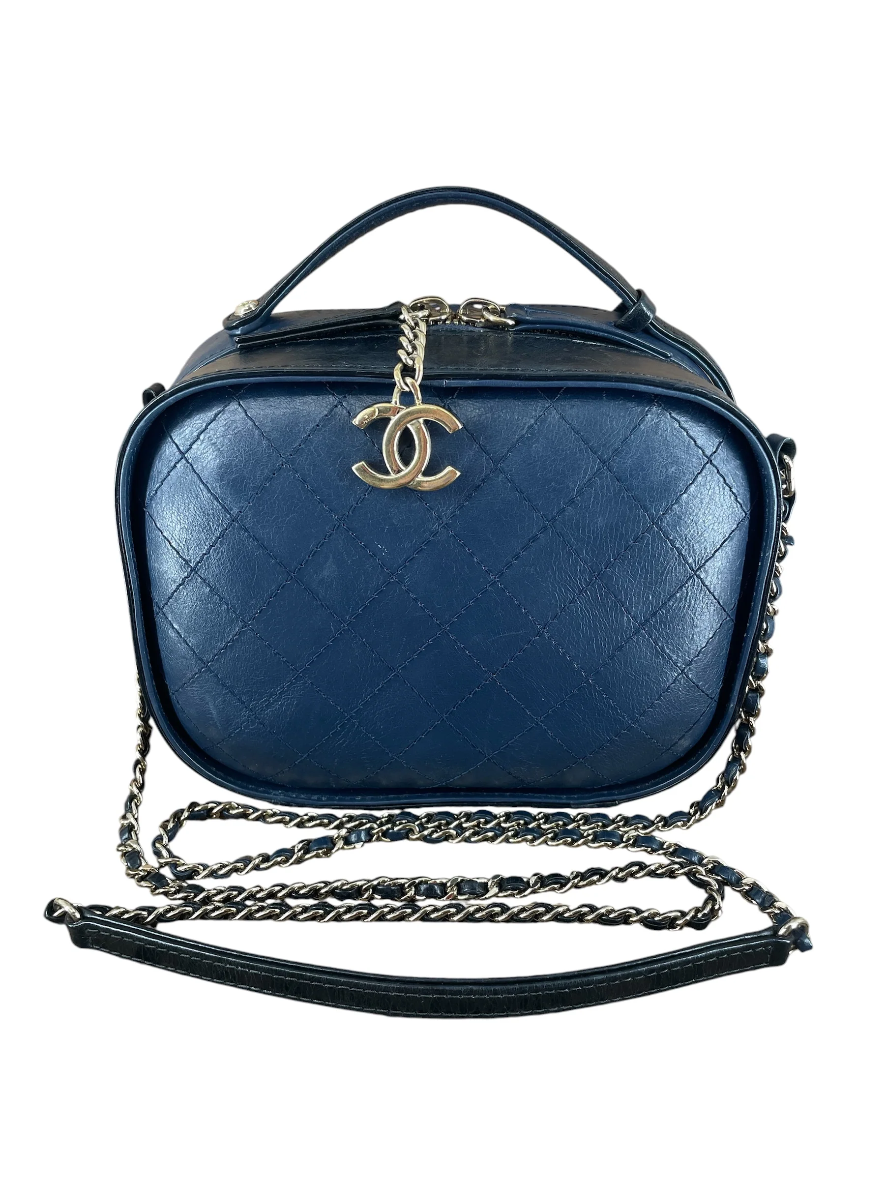 CHANEL/Bag/Leather/MLT/27147495 BLU BLK GLD HRDWRE