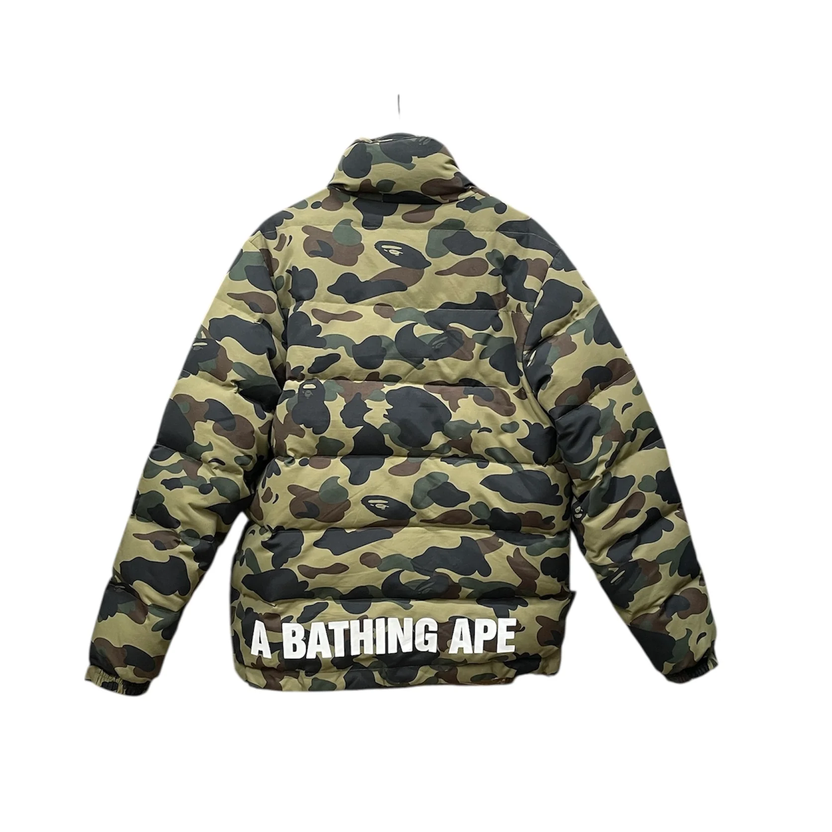 A BATHING APE/Puffer Jkt/S/Nylon/GRN/Camouflage/001GDI201002H