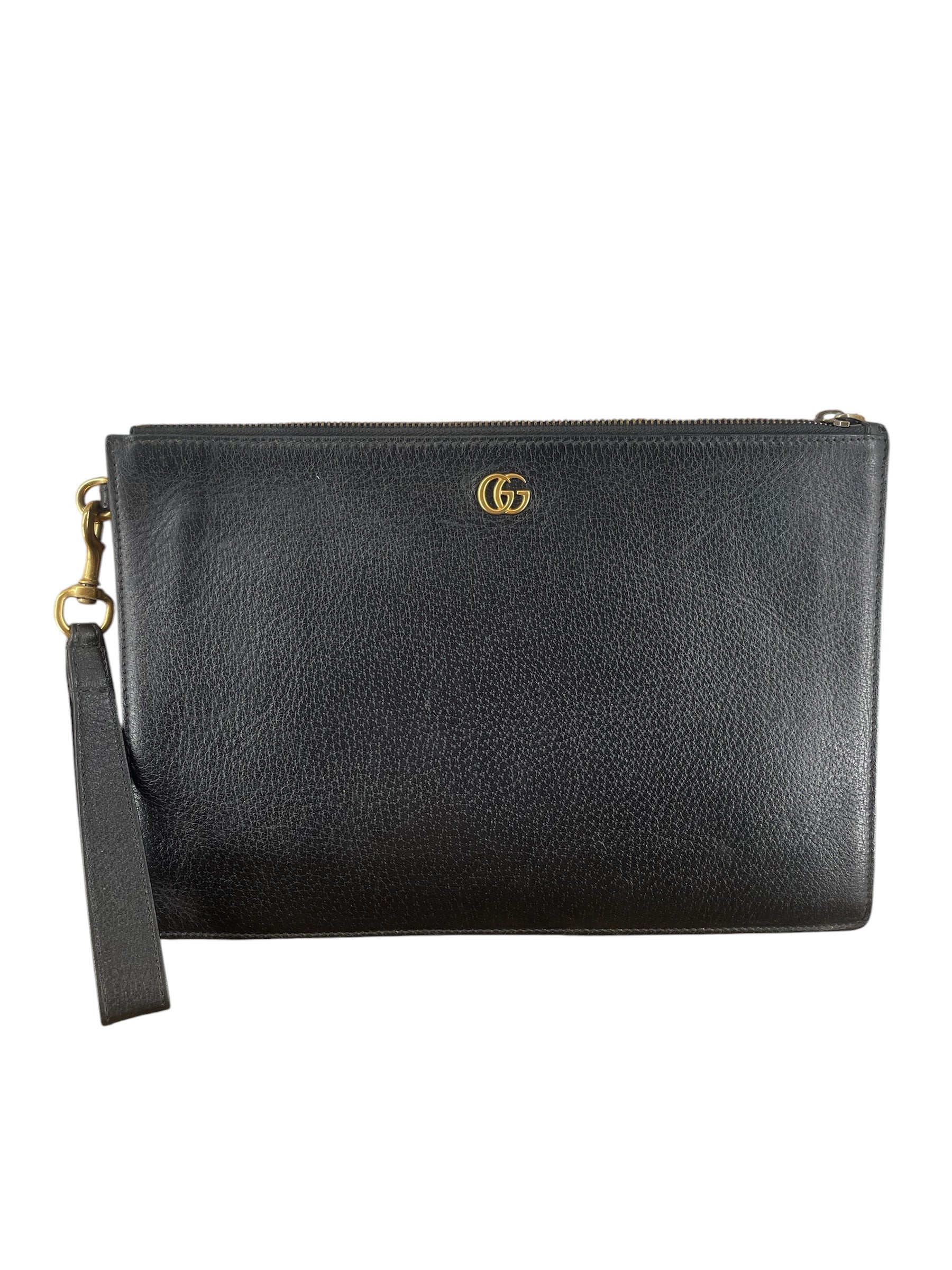 GUCCI/Pouch/Leather/BLK/475317203887 Gld Hrdwre