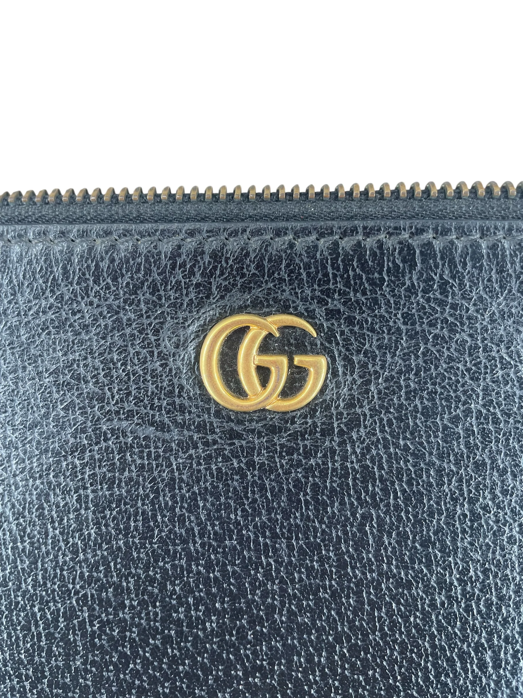 GUCCI/Pouch/Leather/BLK/475317203887 Gld Hrdwre