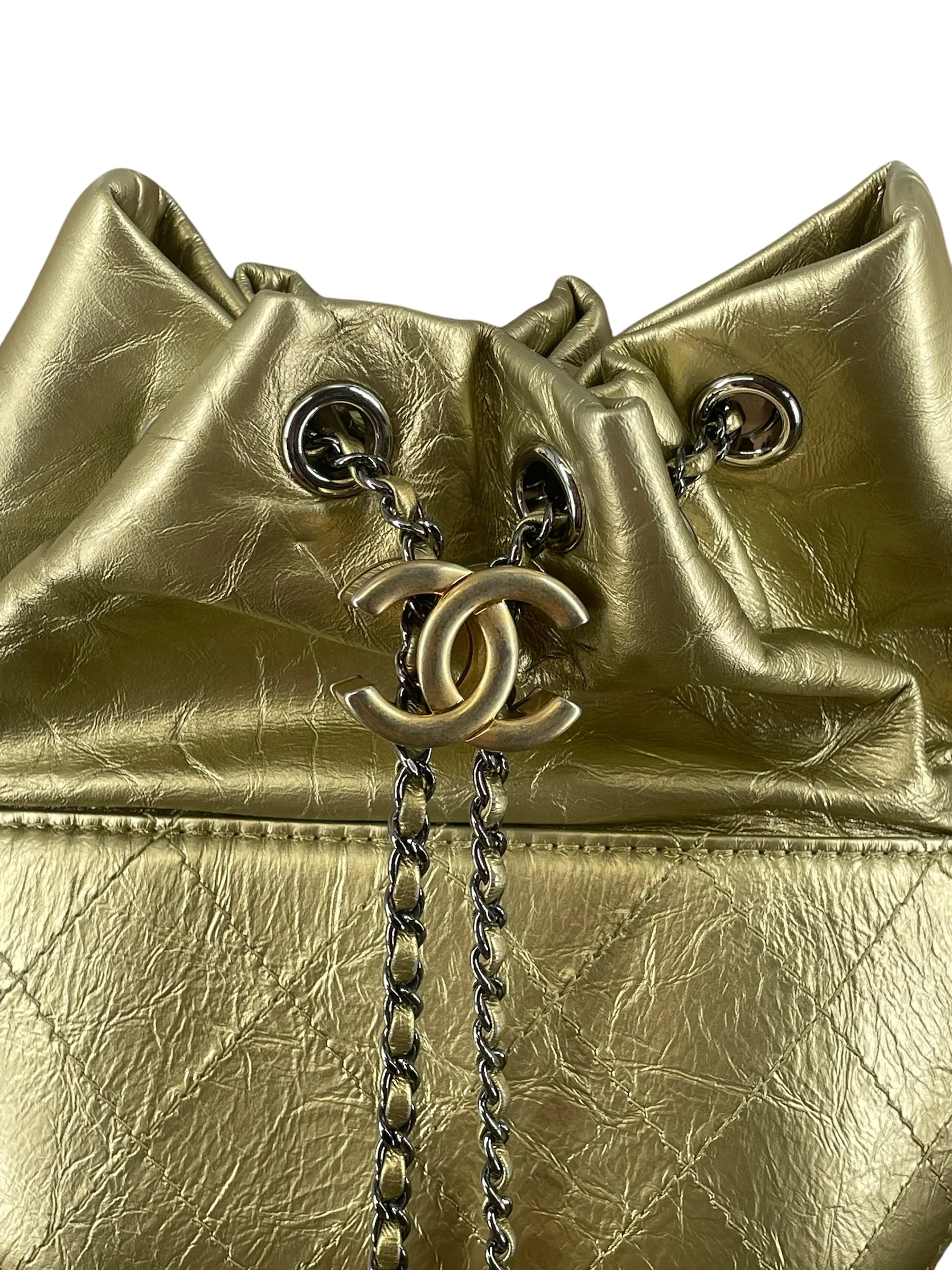 CHANEL/Cross Body Bag/GLD/2361080 Eggshell Bottom Slvr H