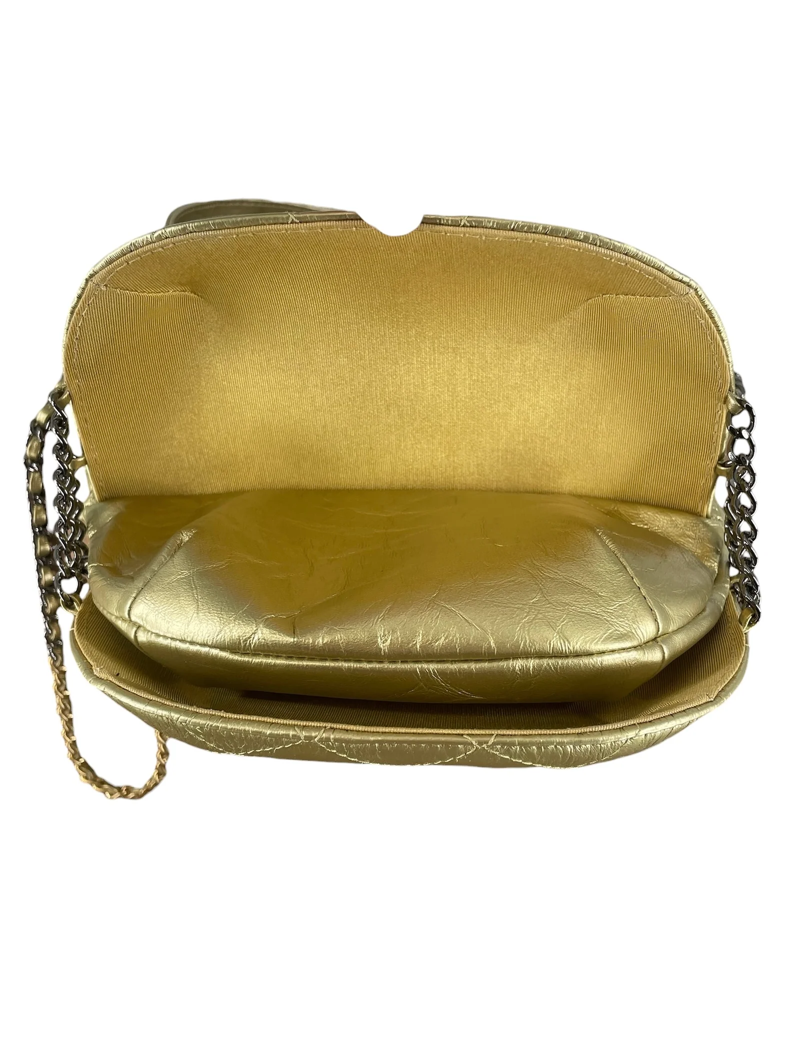 CHANEL/Cross Body Bag/GLD/2361080 Eggshell Bottom Slvr H