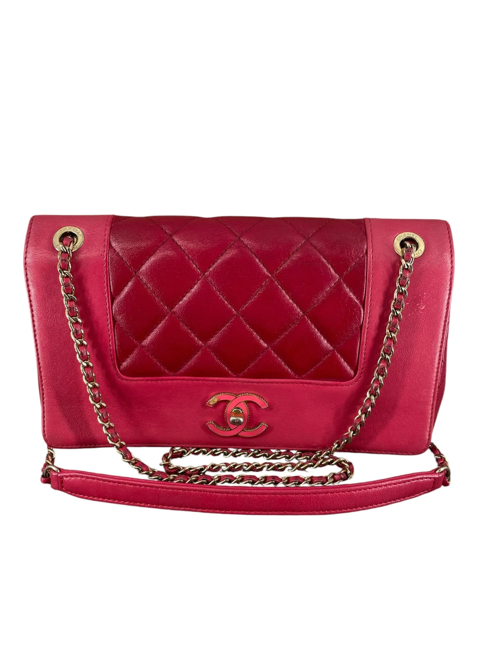 CHANEL/Bag/Leather/RED/23782309 GLD HRDWRE