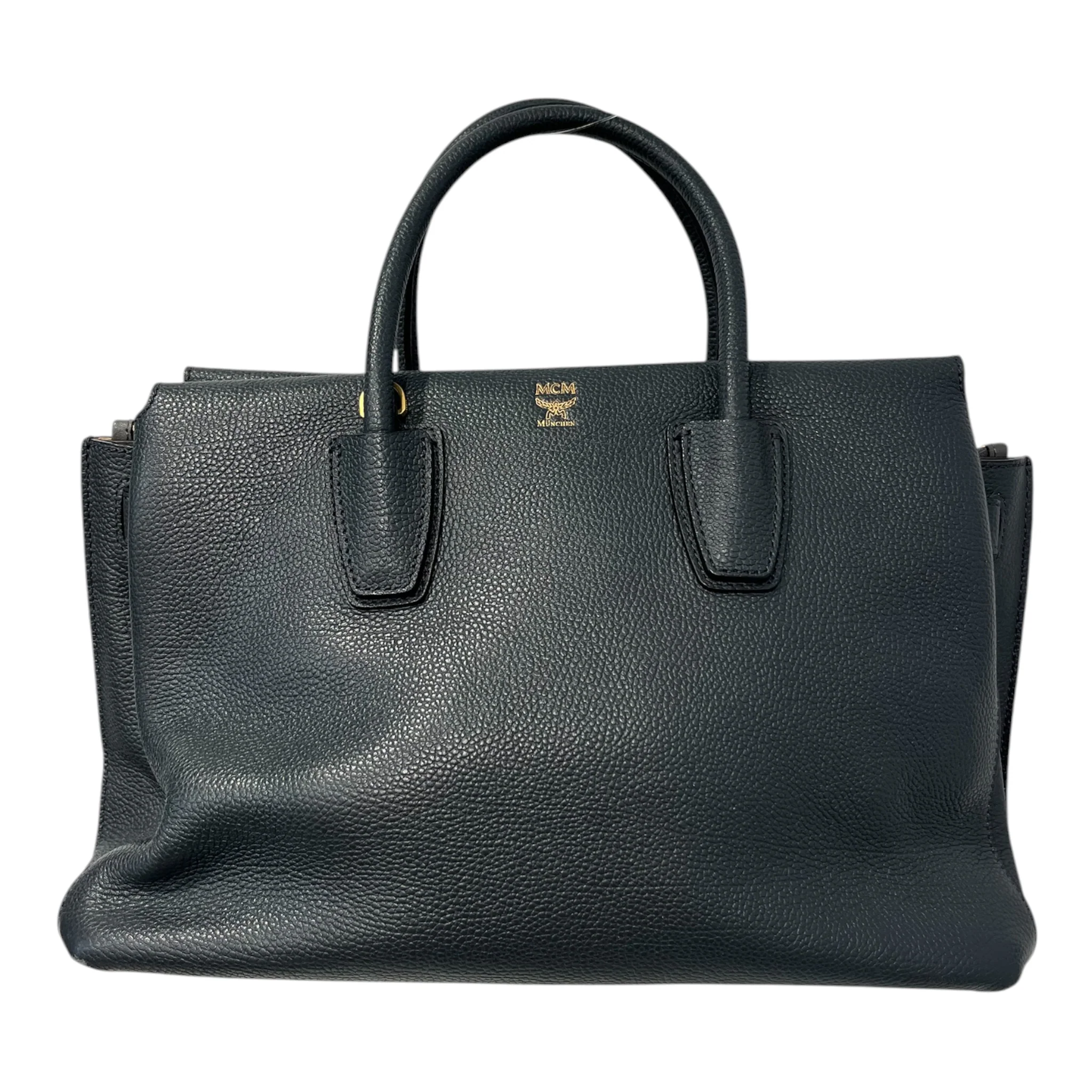MCM/Boston Bag/Leather/IDG/10011506 GOLD HARDWARE/STUDS