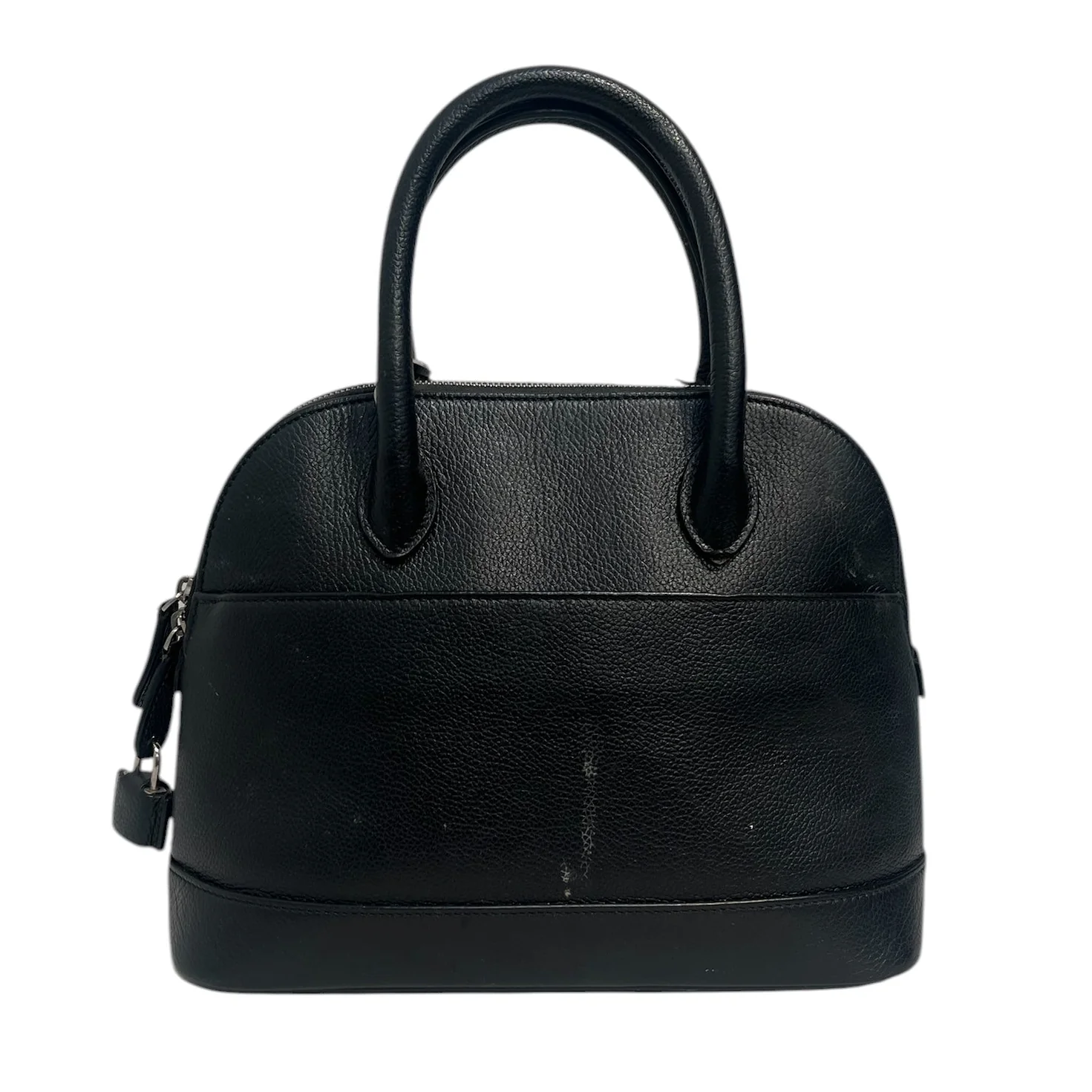 BALENCIAGA/Hand Bag/Graphic/Leather/BLK/GRAFFITI BOWLER BAG-NO STRAP