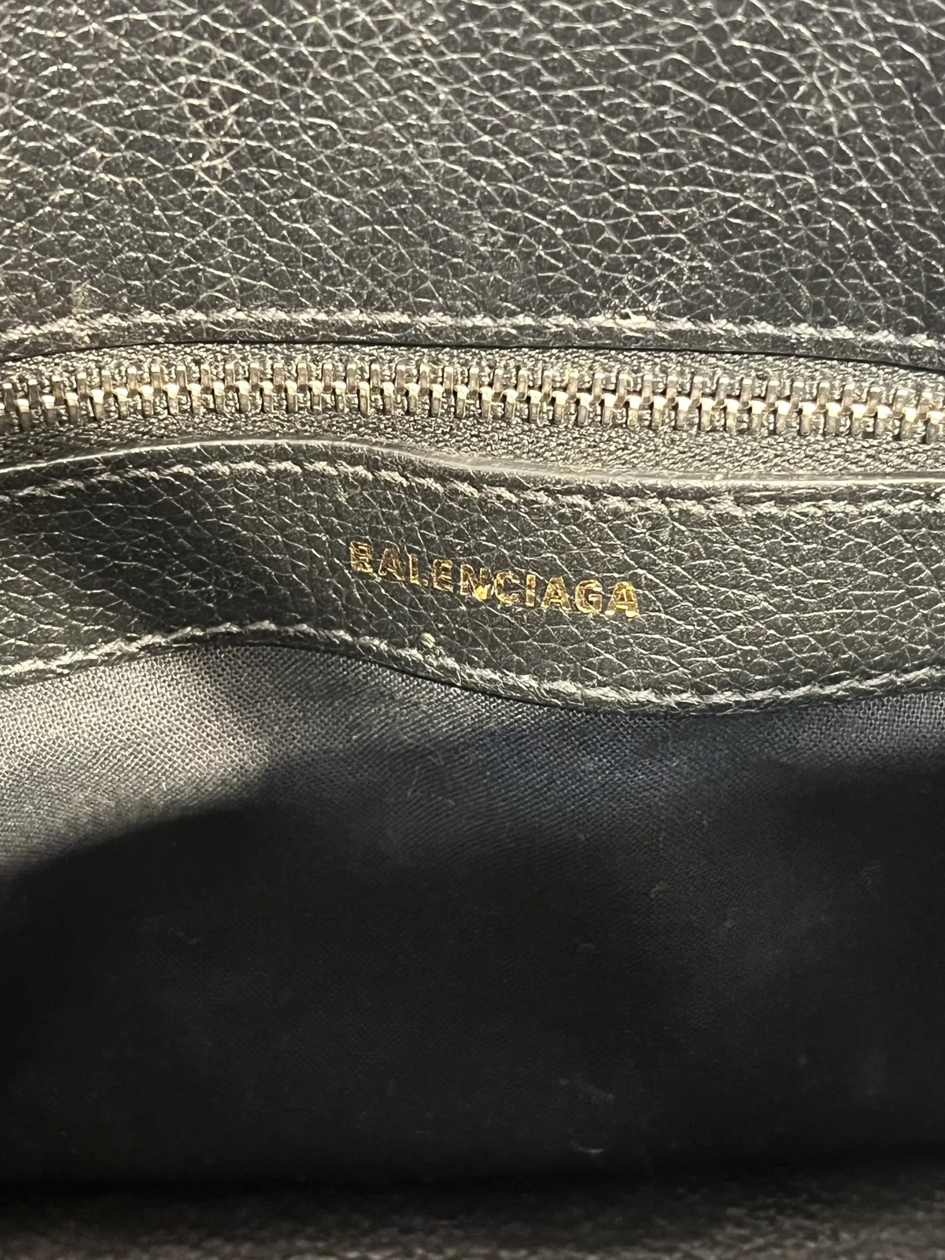 BALENCIAGA/Hand Bag/Graphic/Leather/BLK/GRAFFITI BOWLER BAG-NO STRAP