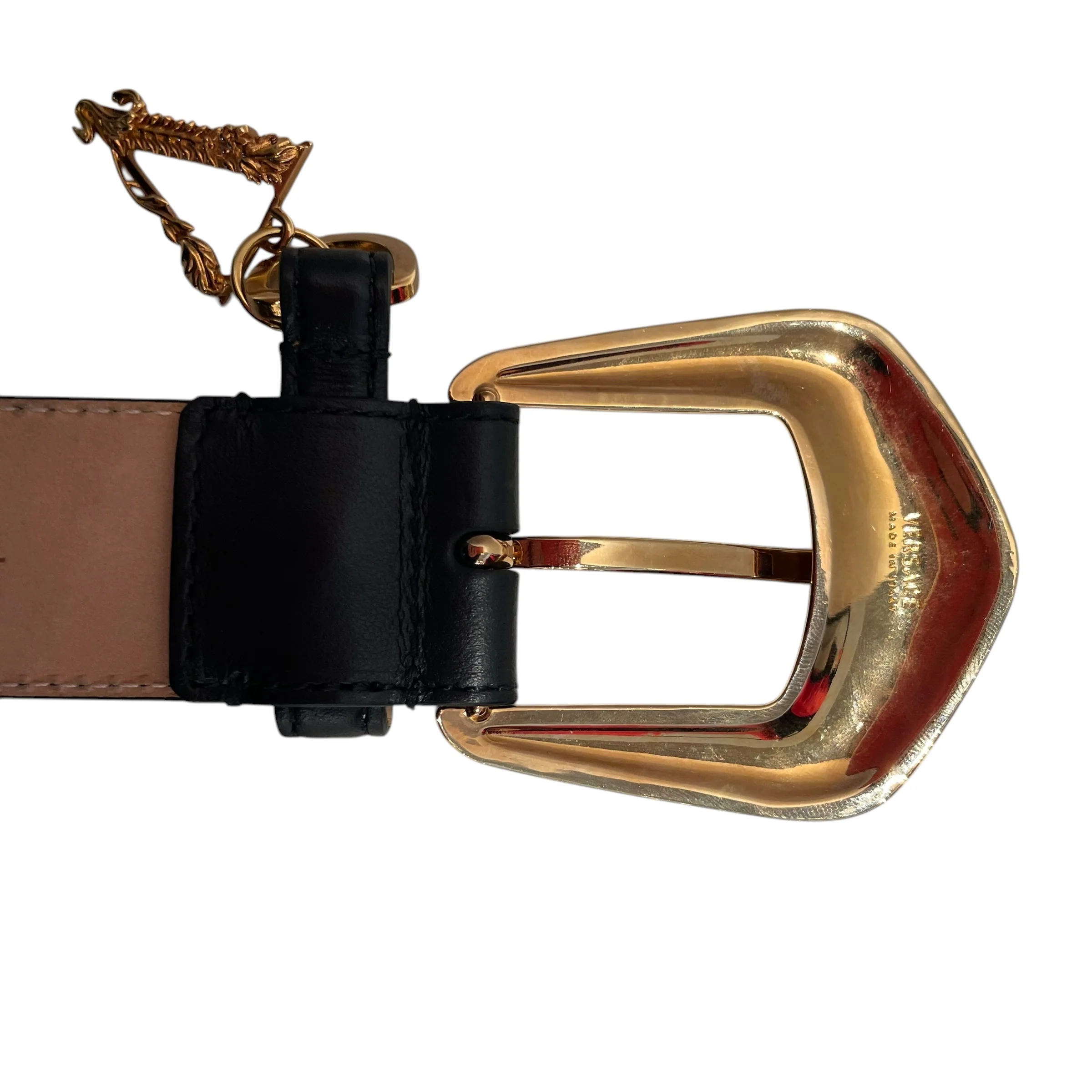 VERSACE/Belt/Leather/BLK/