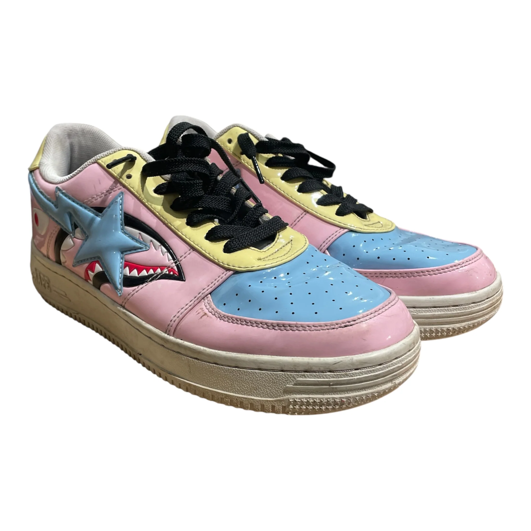 BAPE STA!/Low-Sneakers/US 8/Leather/MLT/WGM ON HEEL