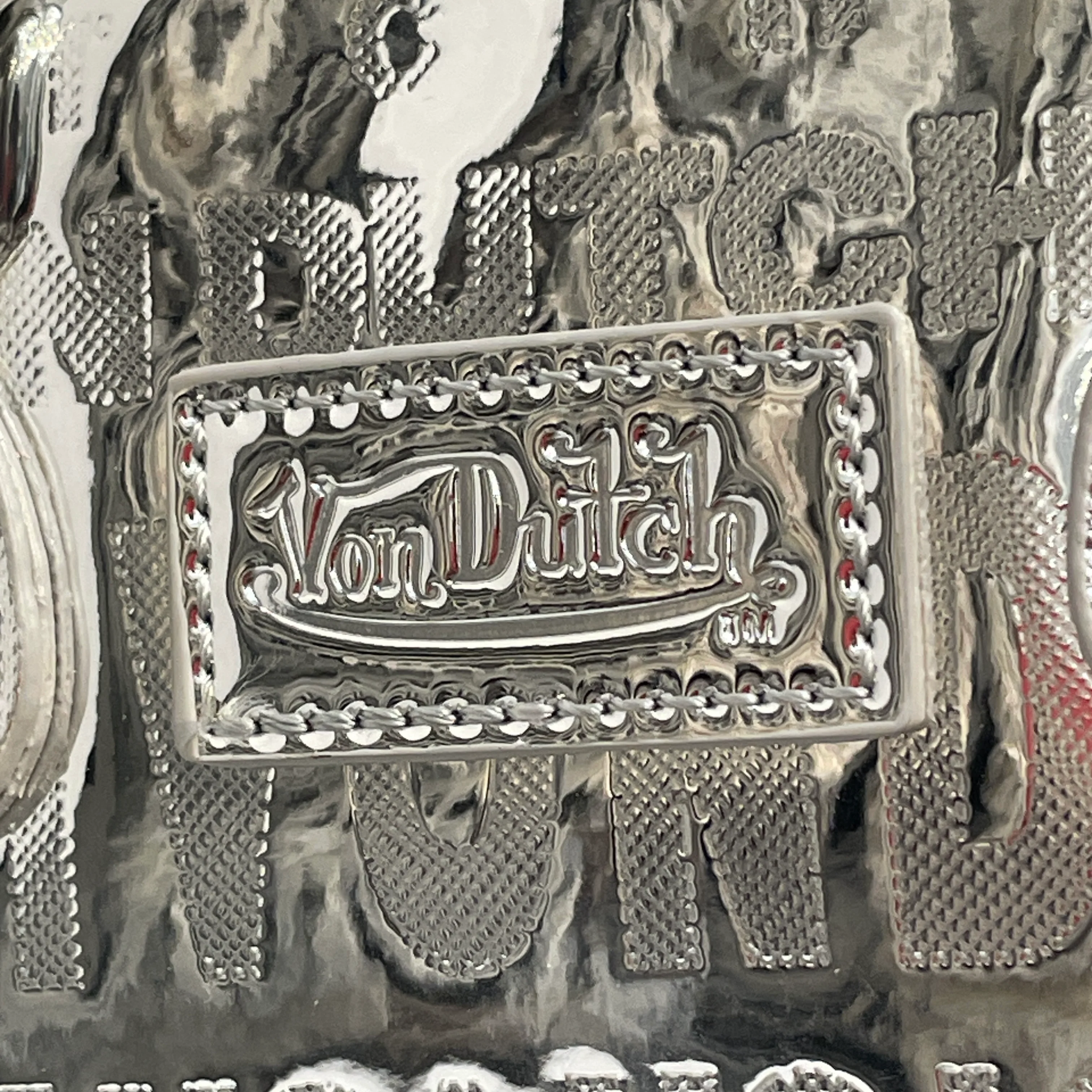 VonDutch/Hand Bag/Monogram/Leather/SLV/Foil Reflective Bowling Bag