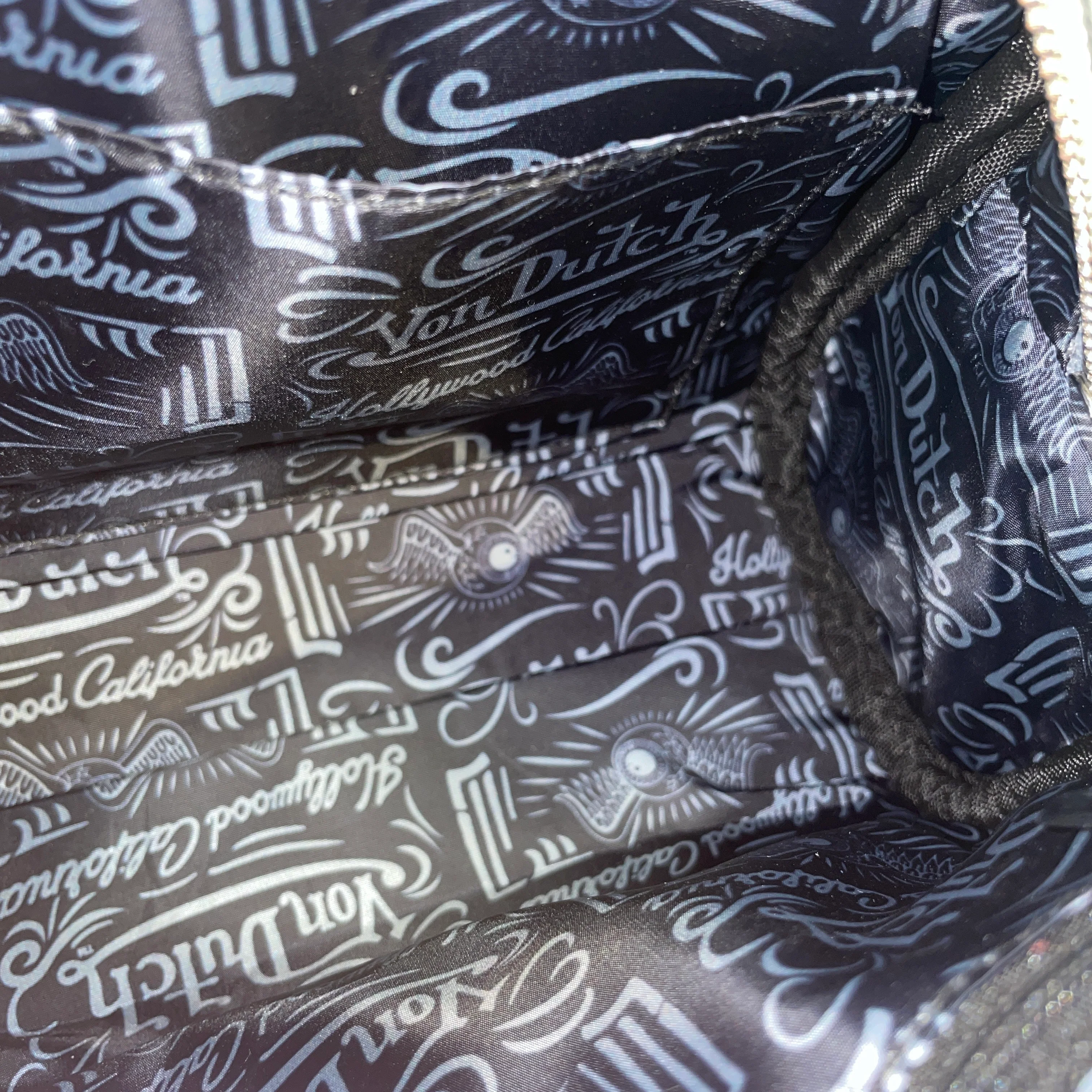 VonDutch/Hand Bag/Monogram/Leather/SLV/Foil Reflective Bowling Bag